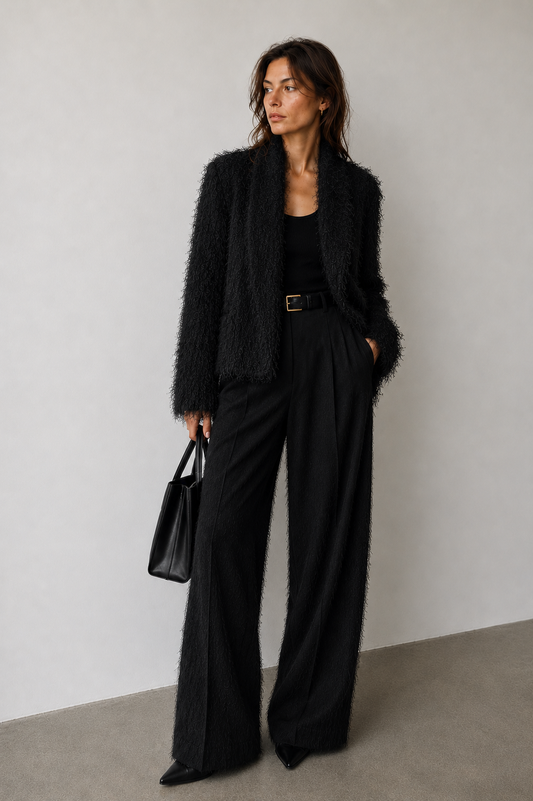 Blazer Negro Textura Suave - Jack