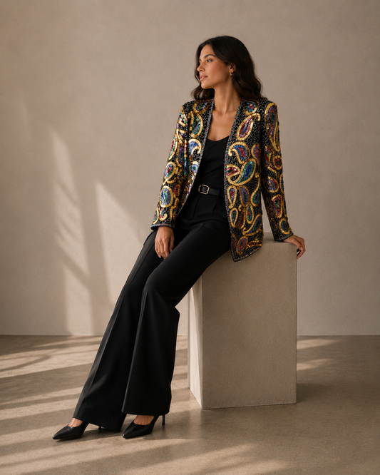 Chaqueta Lentejuelas y Pedrería