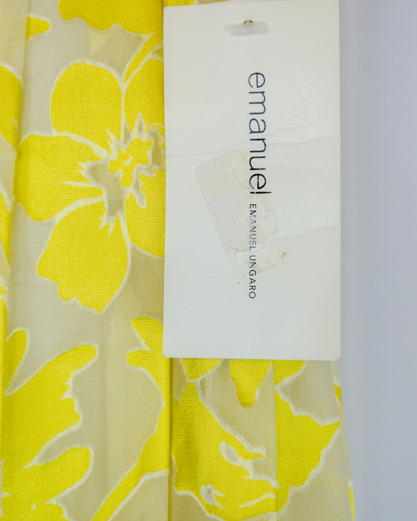 Falda Midi Print Floral Amarillo Vibrante - Emanuel Ungaro - La Reversa