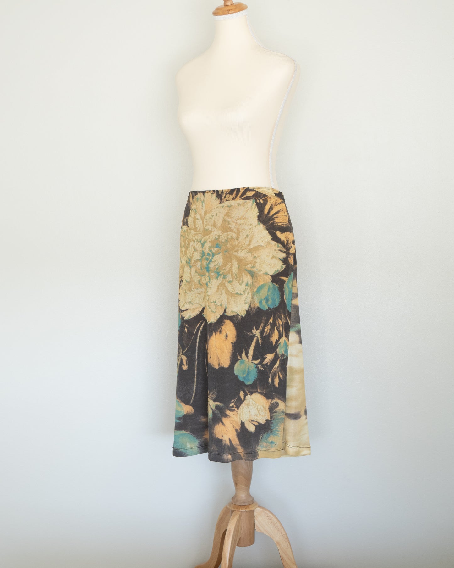 Falda Midi Print Floral Tonos Tierra - Missoni - La Reversa