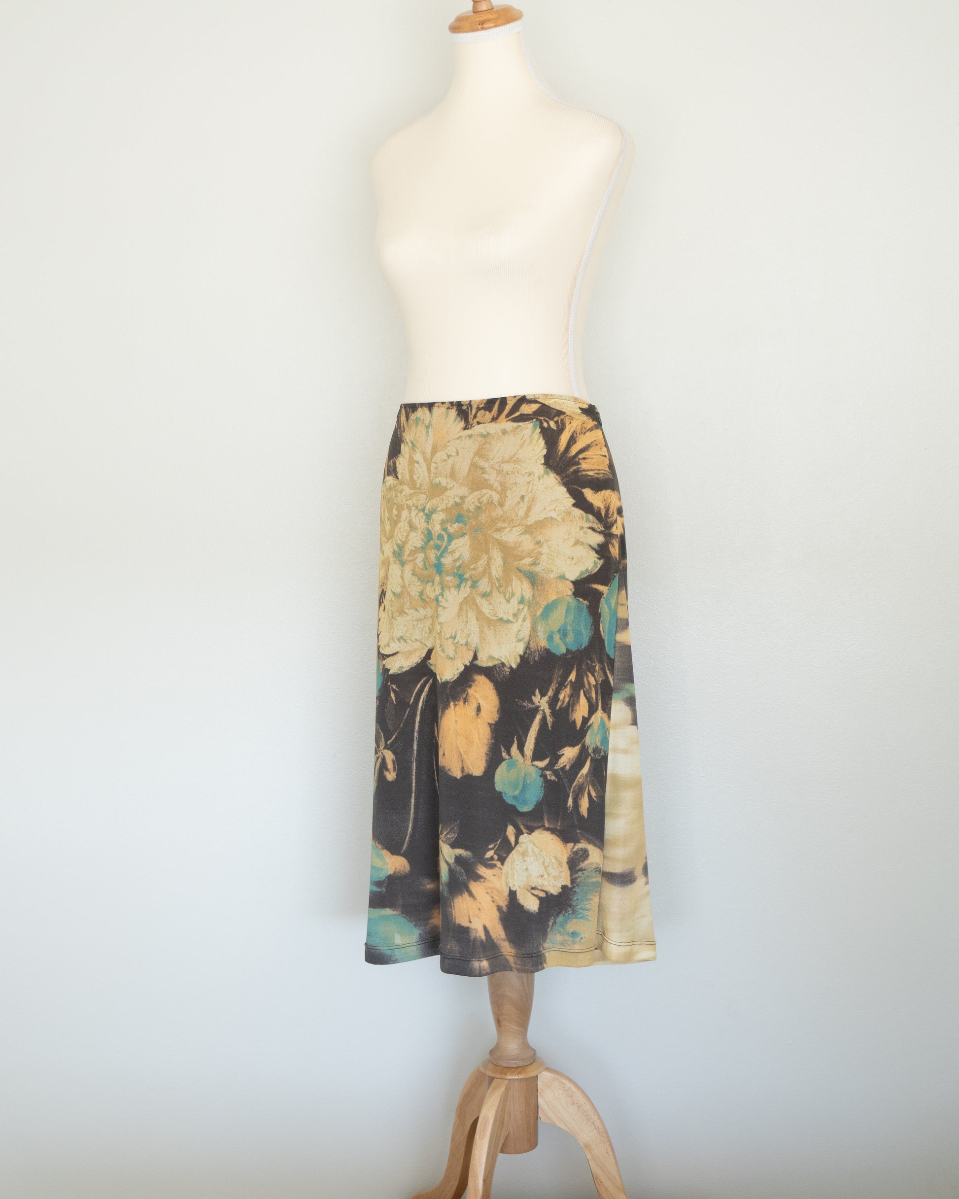 Falda Midi Print Floral Tonos Tierra - Missoni - La Reversa