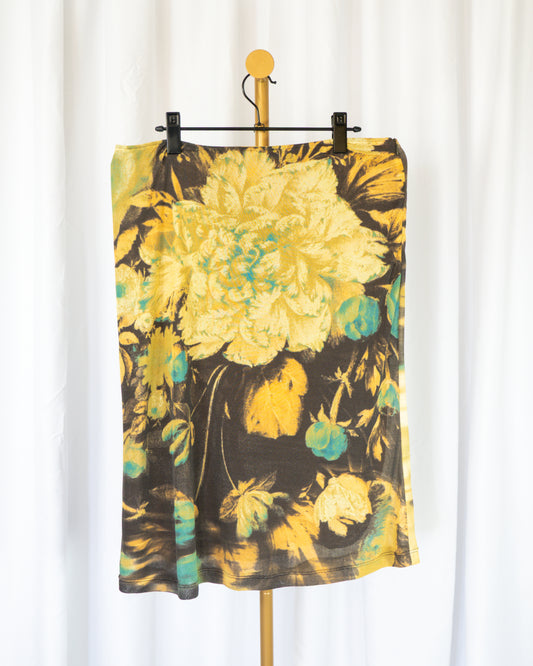 Falda Midi Print Floral Tonos Tierra - Missoni - La Reversa