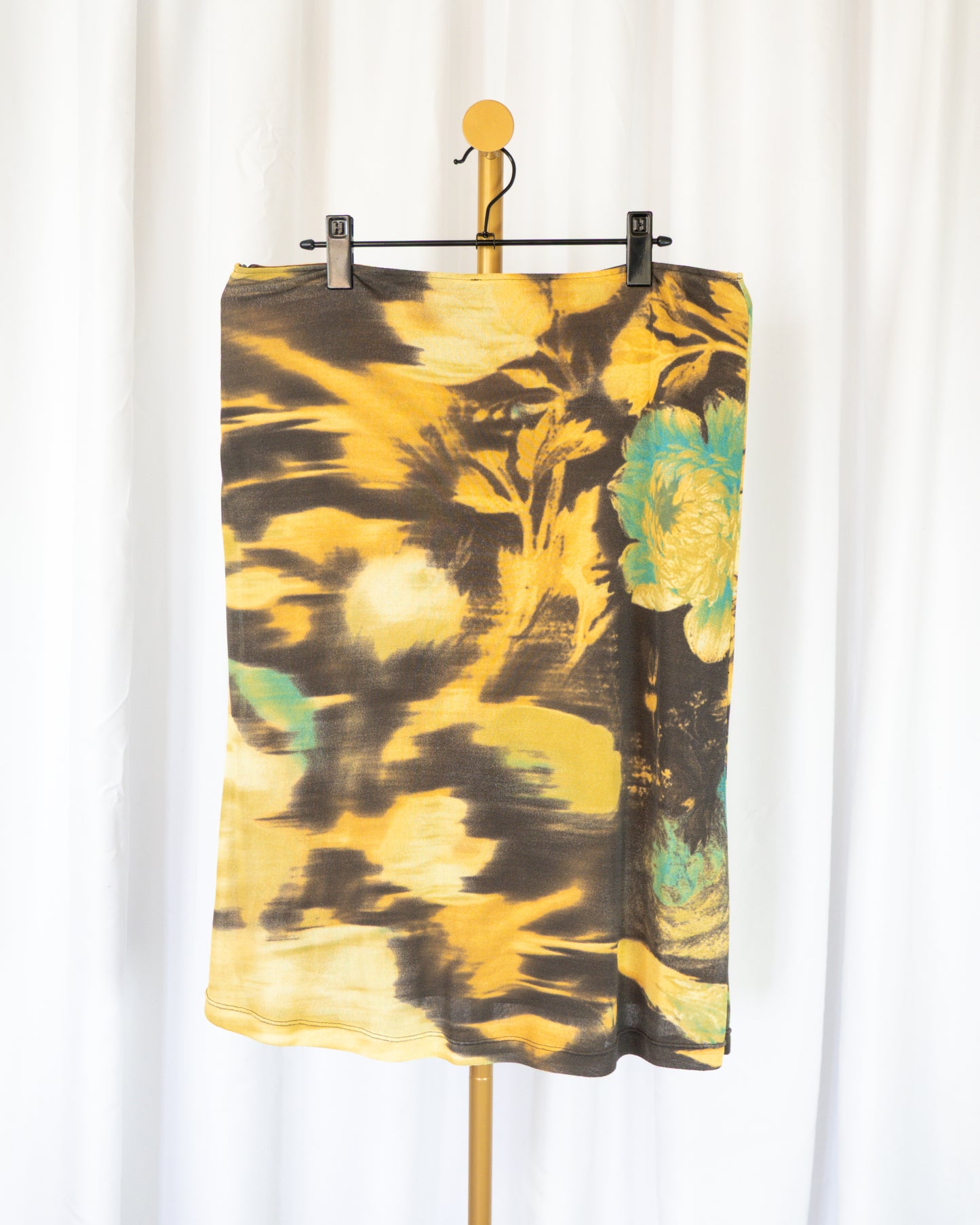 Falda Midi Print Floral Tonos Tierra - Missoni - La Reversa