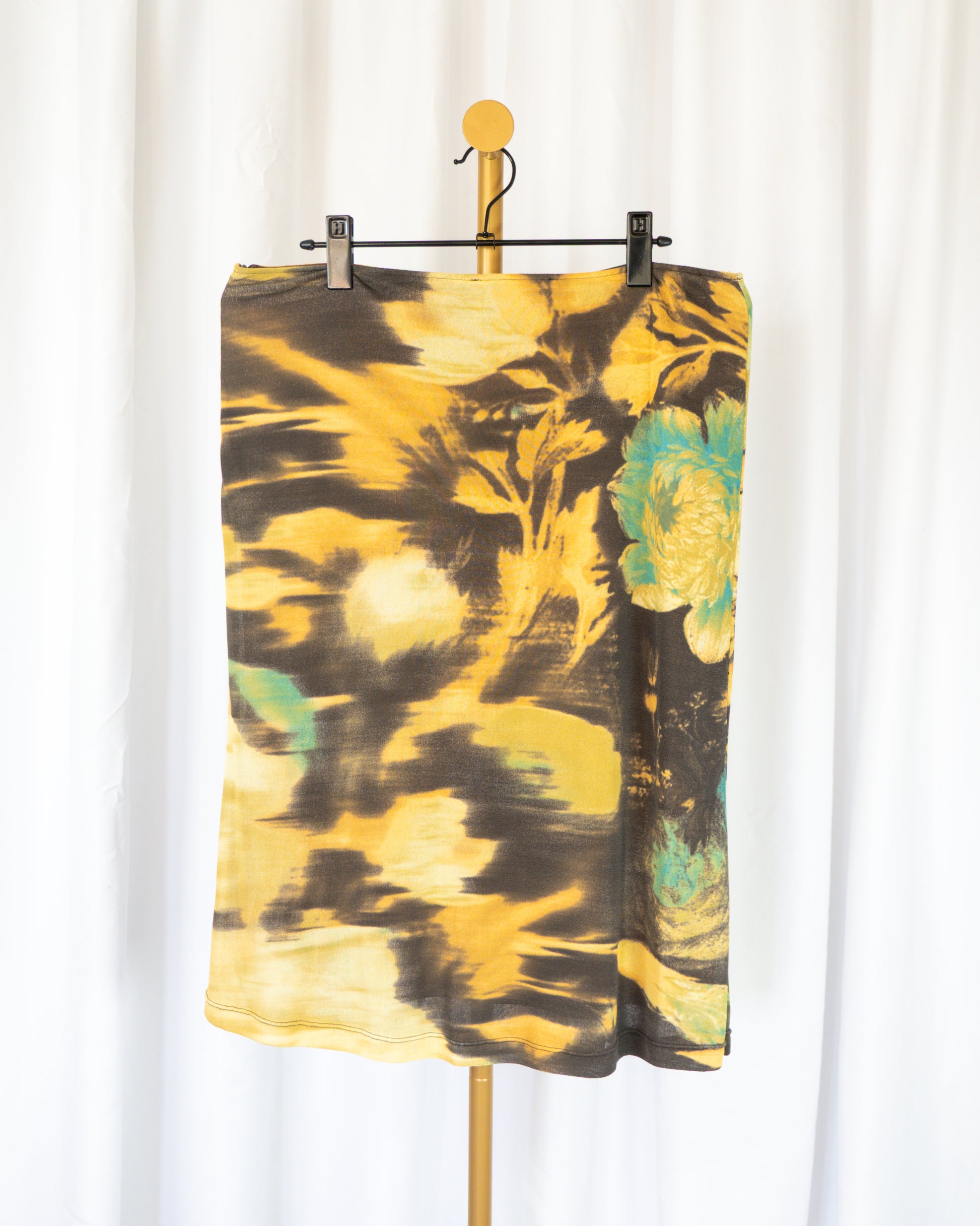 Falda Midi Print Floral Tonos Tierra - Missoni - La Reversa