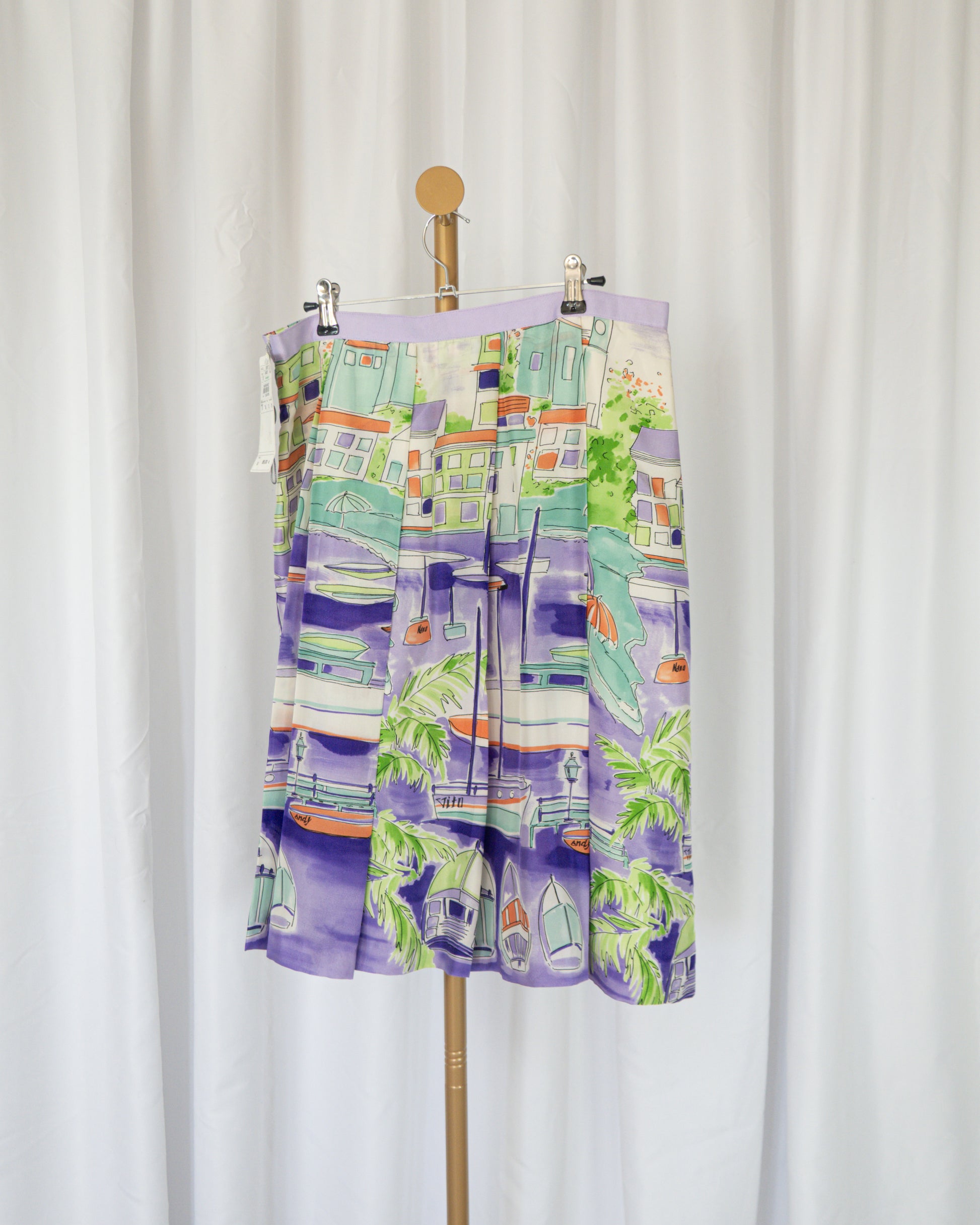 Falda Midi Printed - Amitié - La Reversa