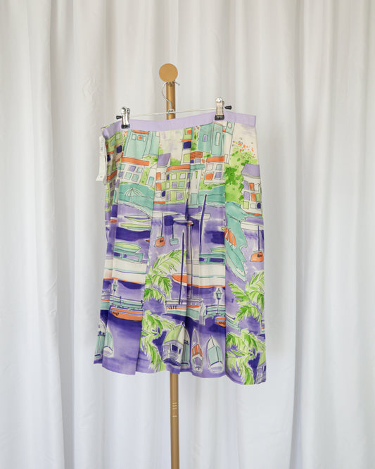 Falda Midi Printed - Amitié - La Reversa