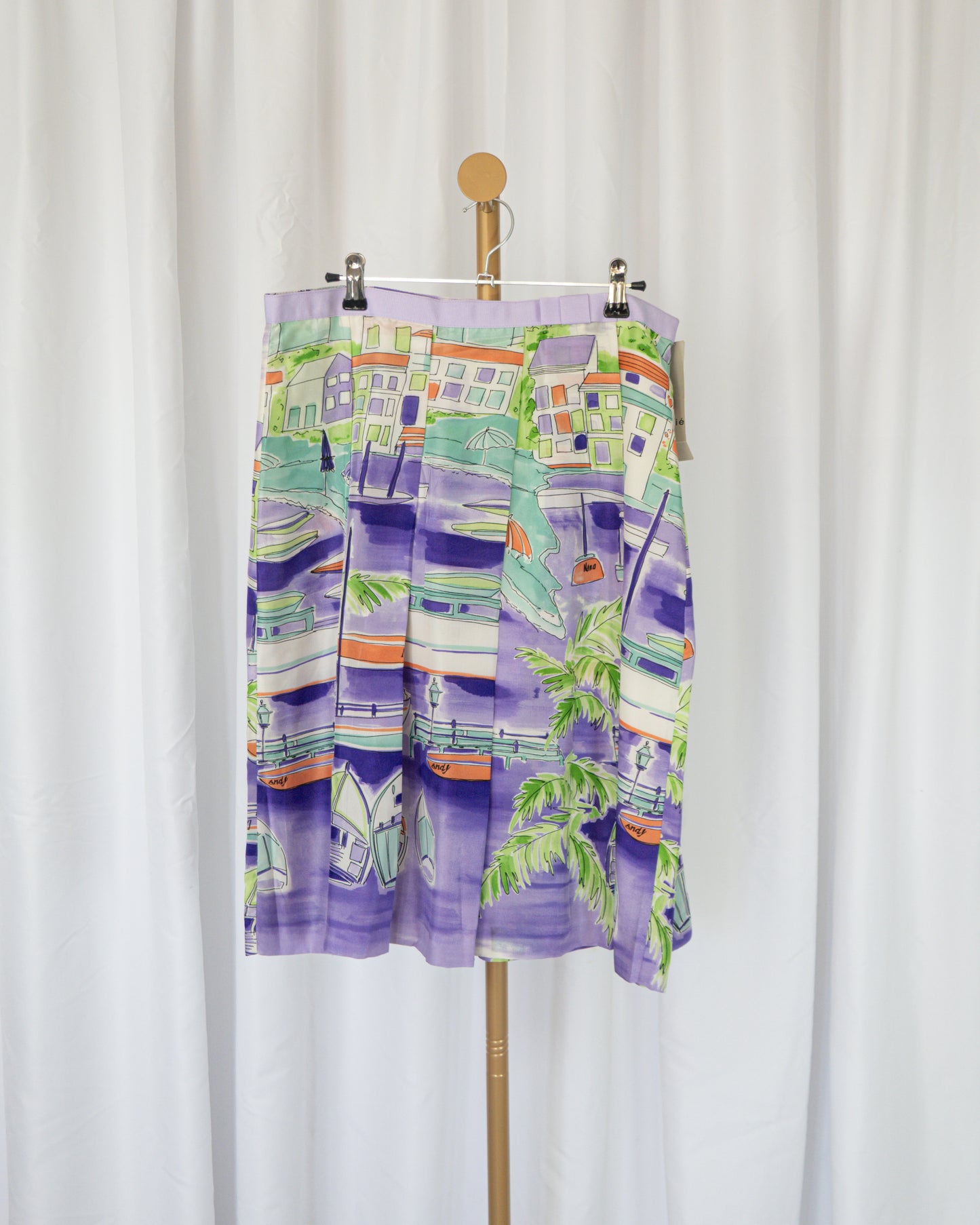 Falda Midi Printed - Amitié - La Reversa