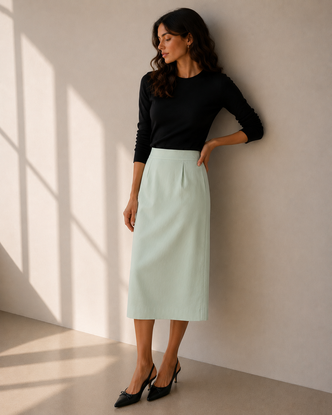 Falda Midi Verde - Belizz - La Reversa
