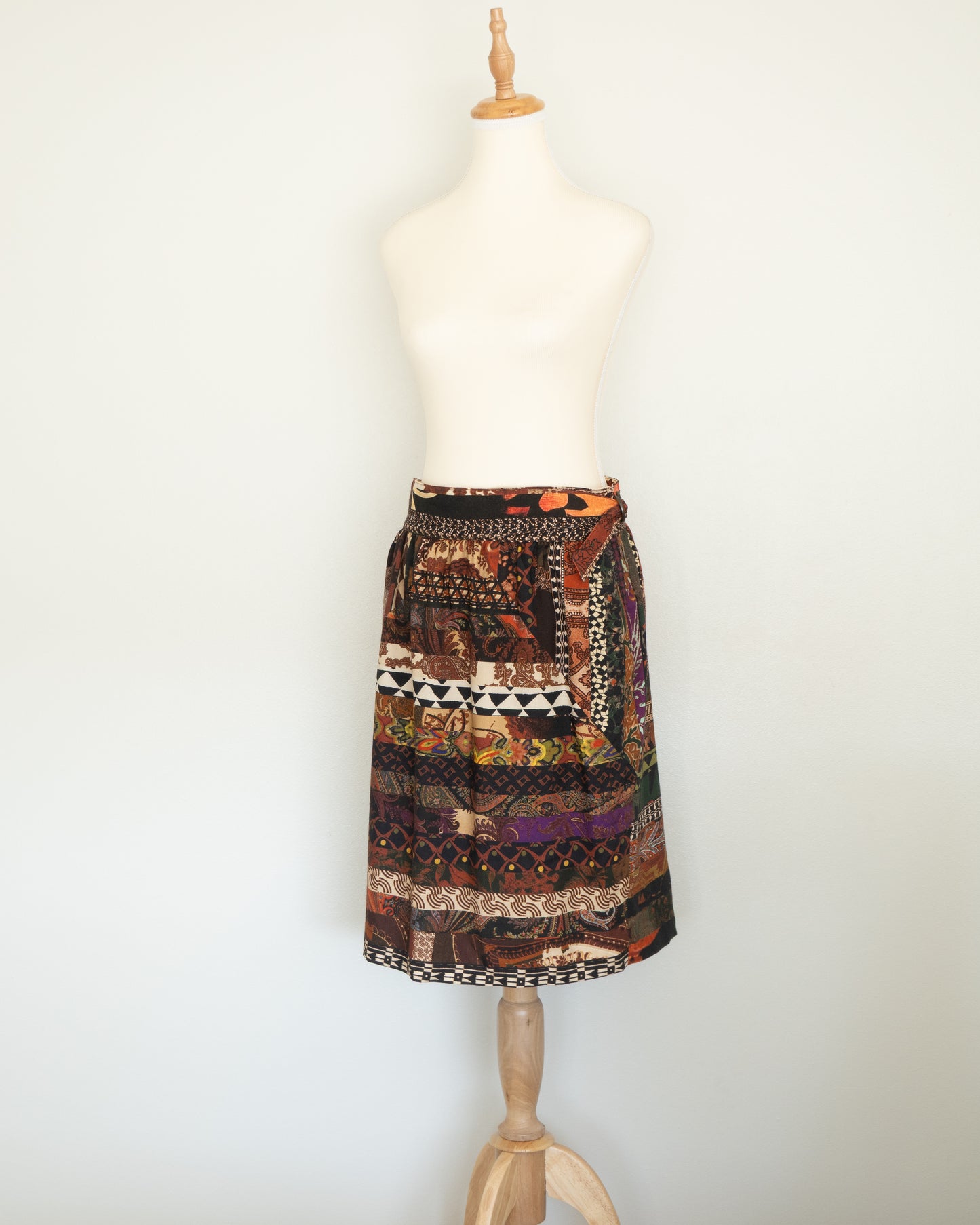 Falda Wrap con Print Mix Patchwork - Etro Milano - La Reversa
