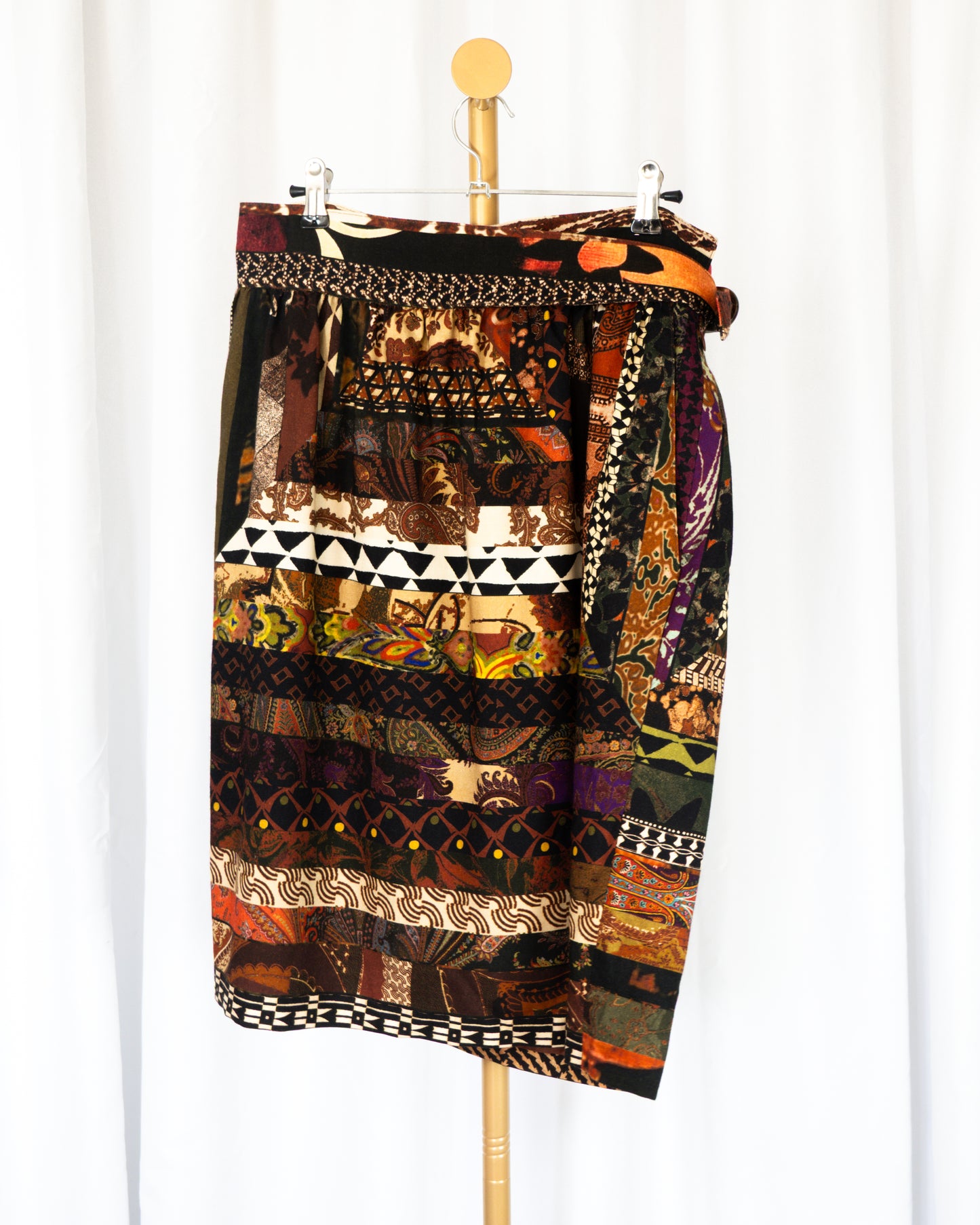 Falda Wrap con Print Mix Patchwork - Etro Milano - La Reversa