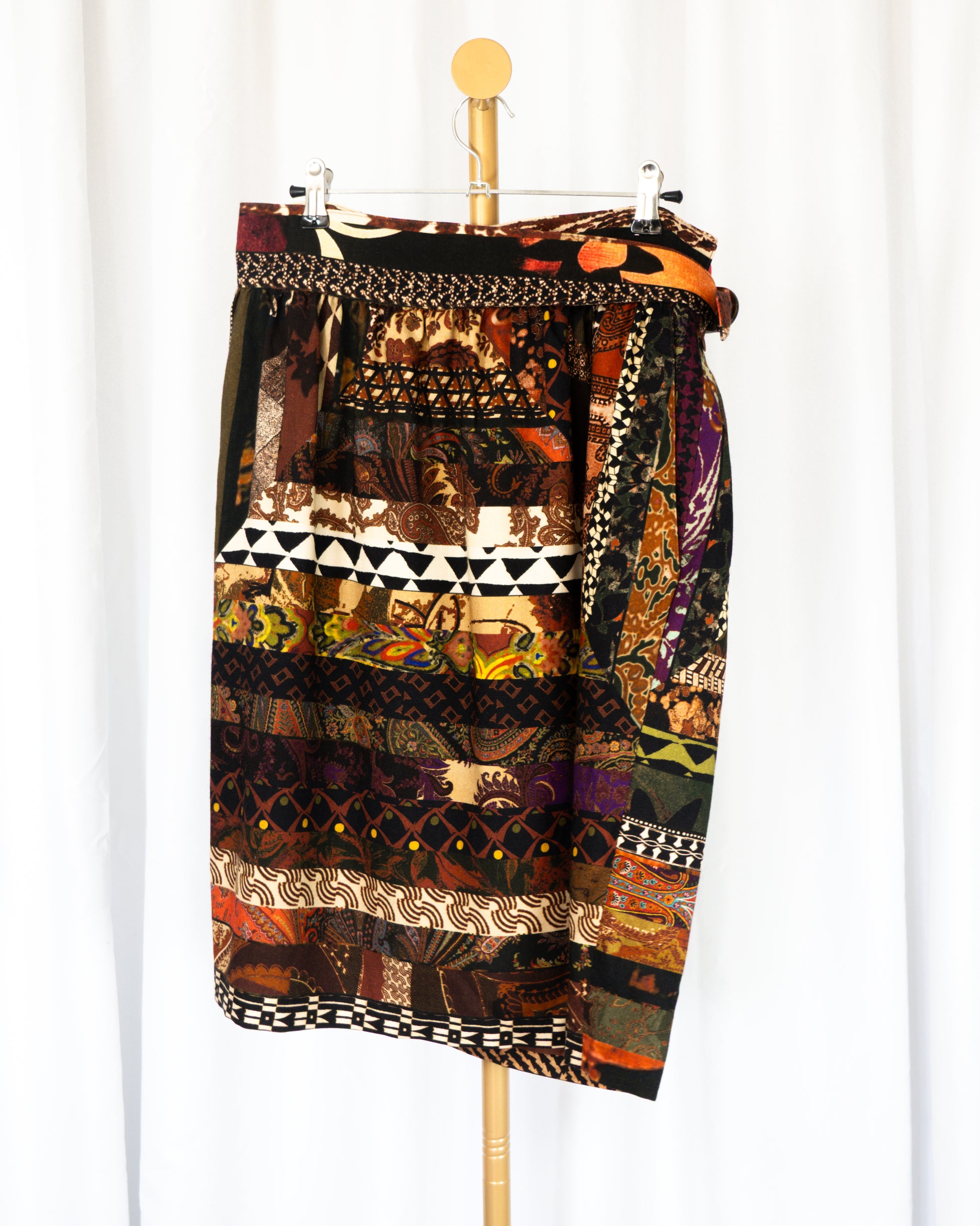 Falda Wrap con Print Mix Patchwork - Etro Milano - La Reversa