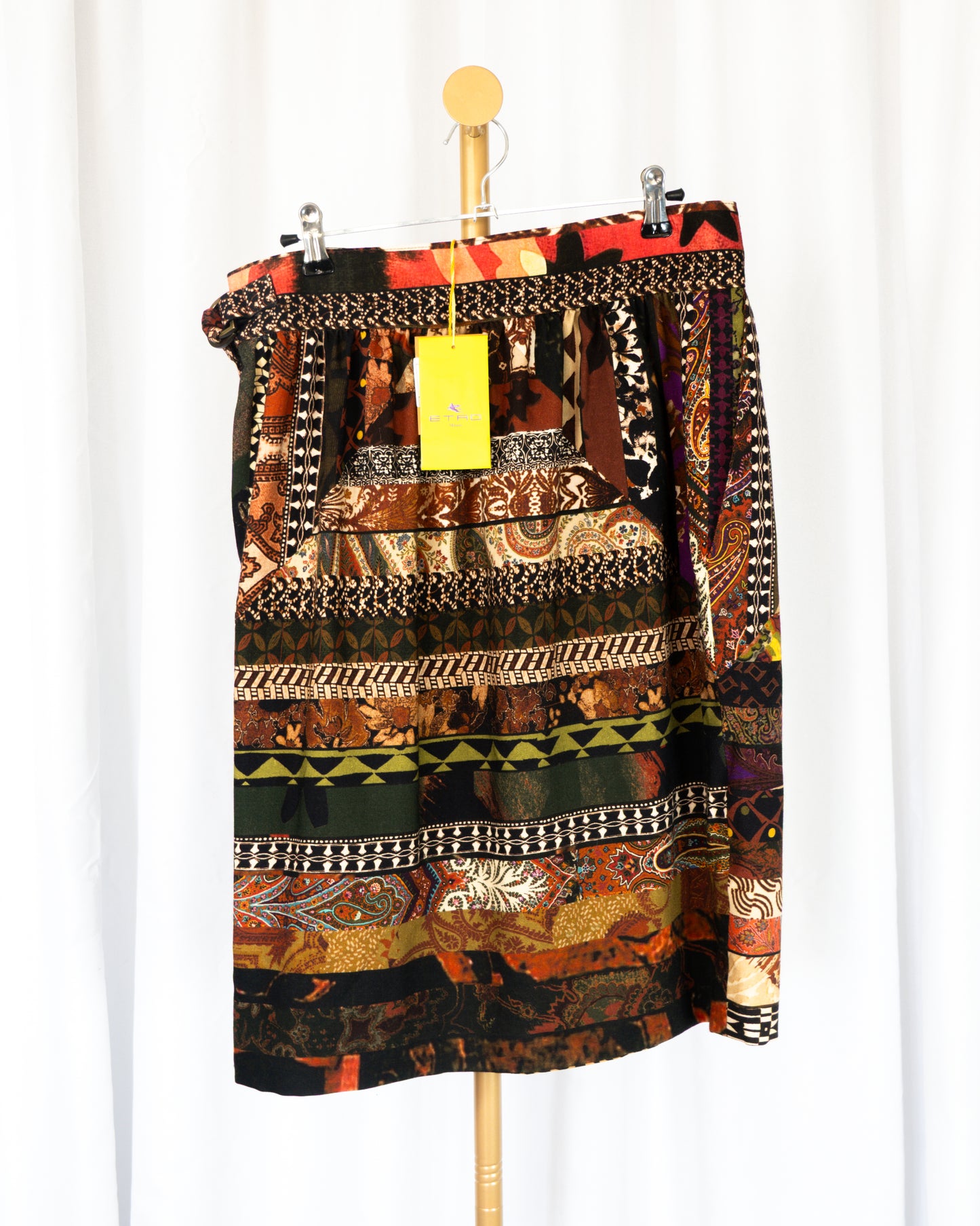 Falda Wrap con Print Mix Patchwork - Etro Milano - La Reversa