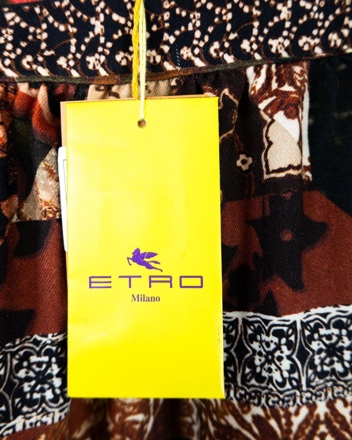 Falda Wrap con Print Mix Patchwork - Etro Milano - La Reversa