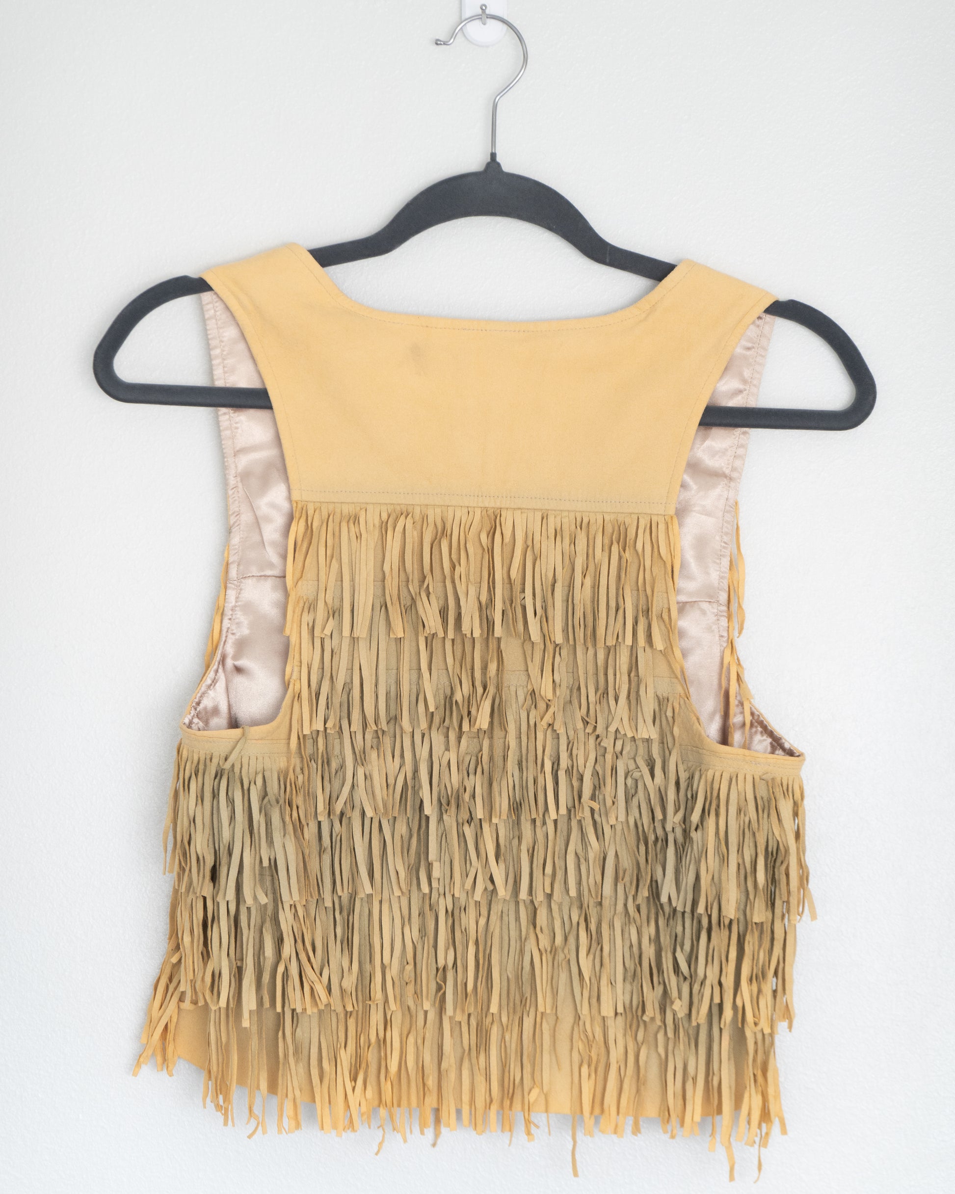 Gilet Gamuza Beige con Flecos - Ana Sui - La Reversa