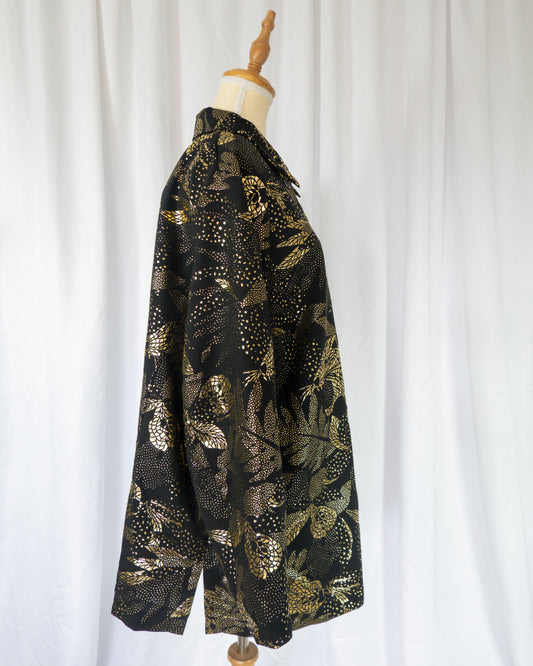 Chaqueta Floral Black & Gold
