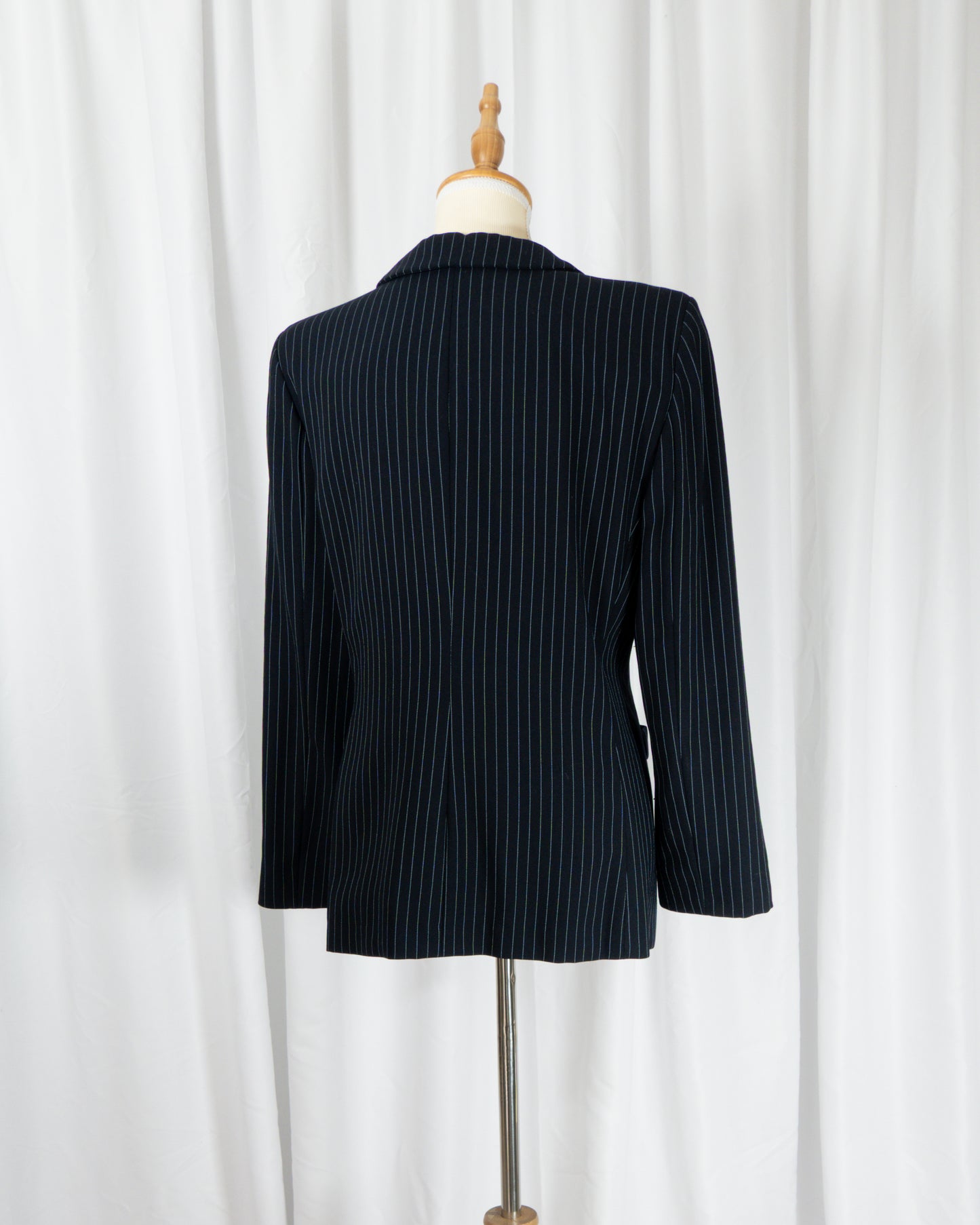 Blazer Pinstripe de Lana - Armani Collezioni