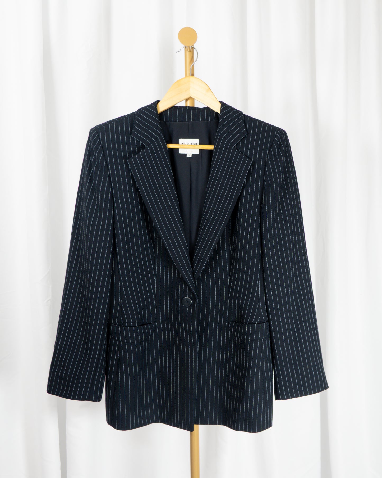 Blazer Pinstripe de Lana - Armani Collezioni