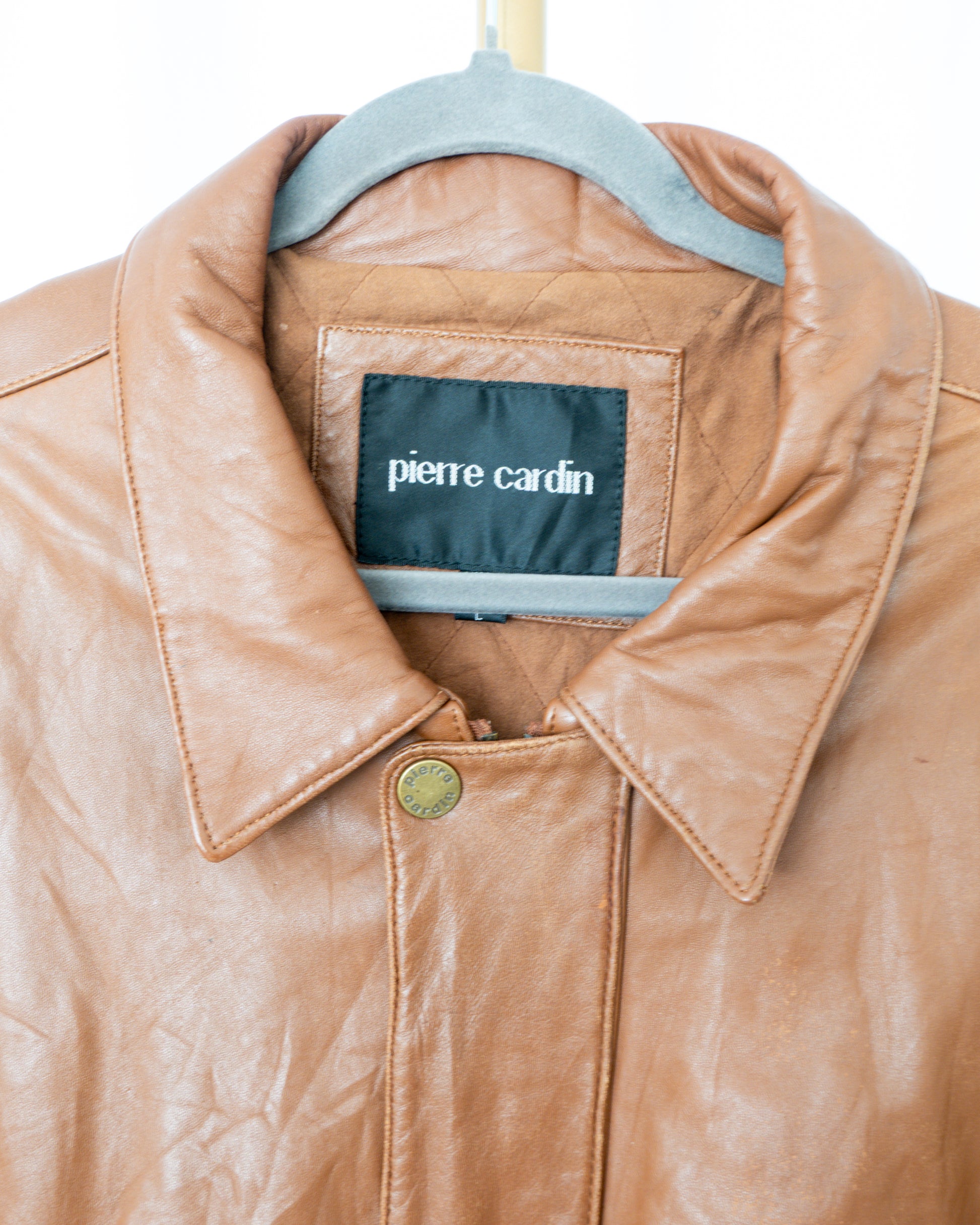 Chaqueta Cuero Sintético Café - Pierre Cardin