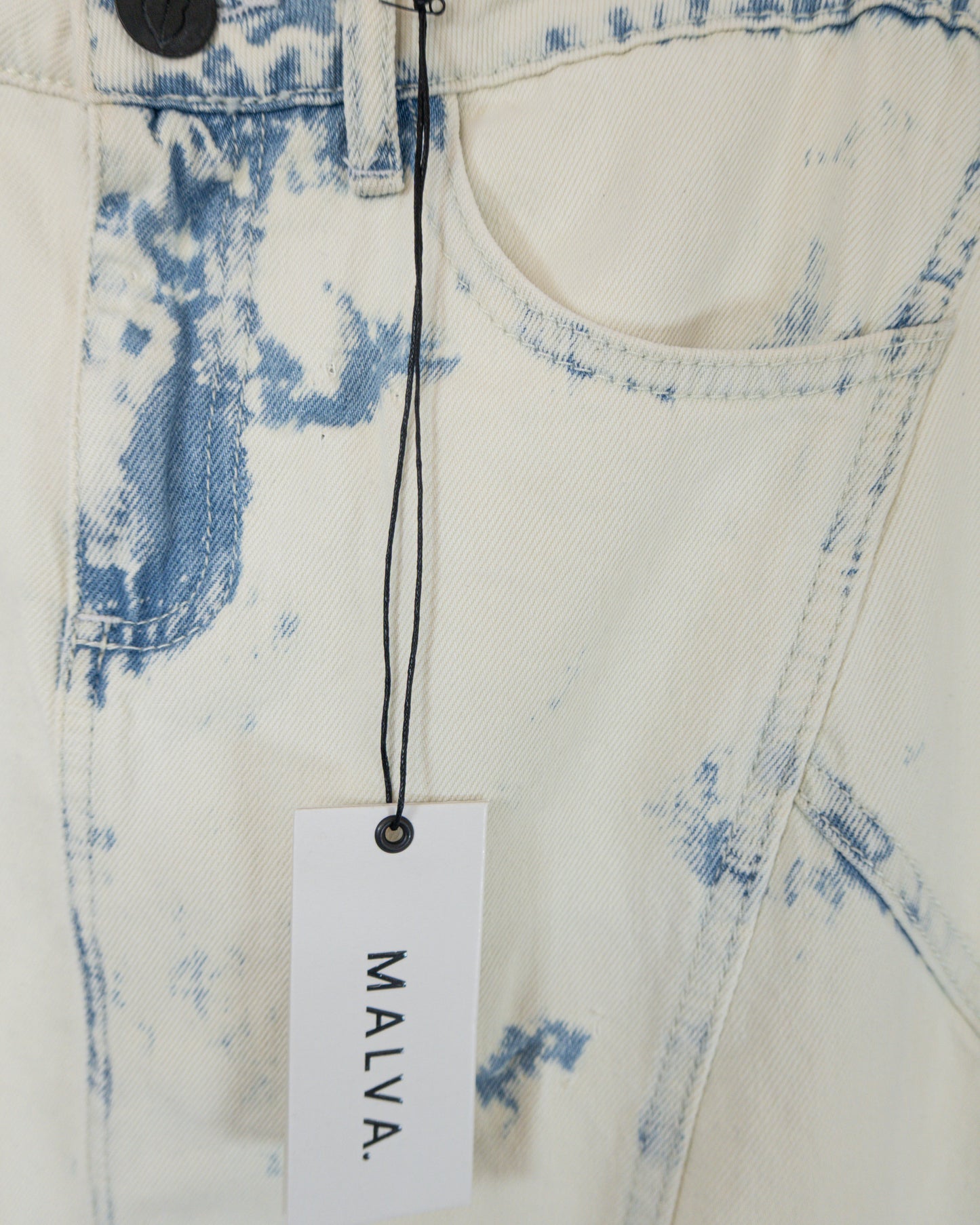 Falda Denim Acid Wash - Malva
