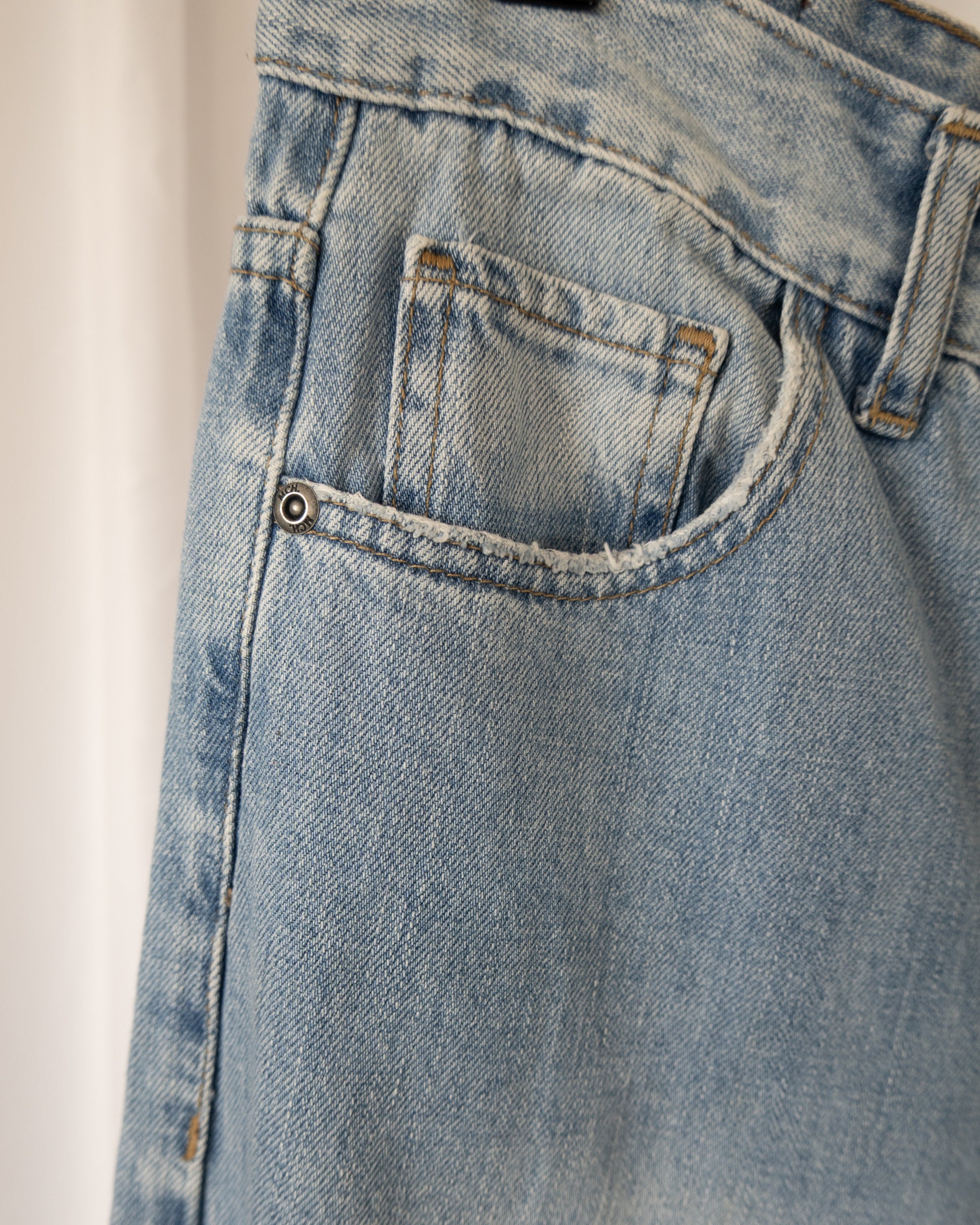 Jeans Straight Low Aloe - Maria Cher