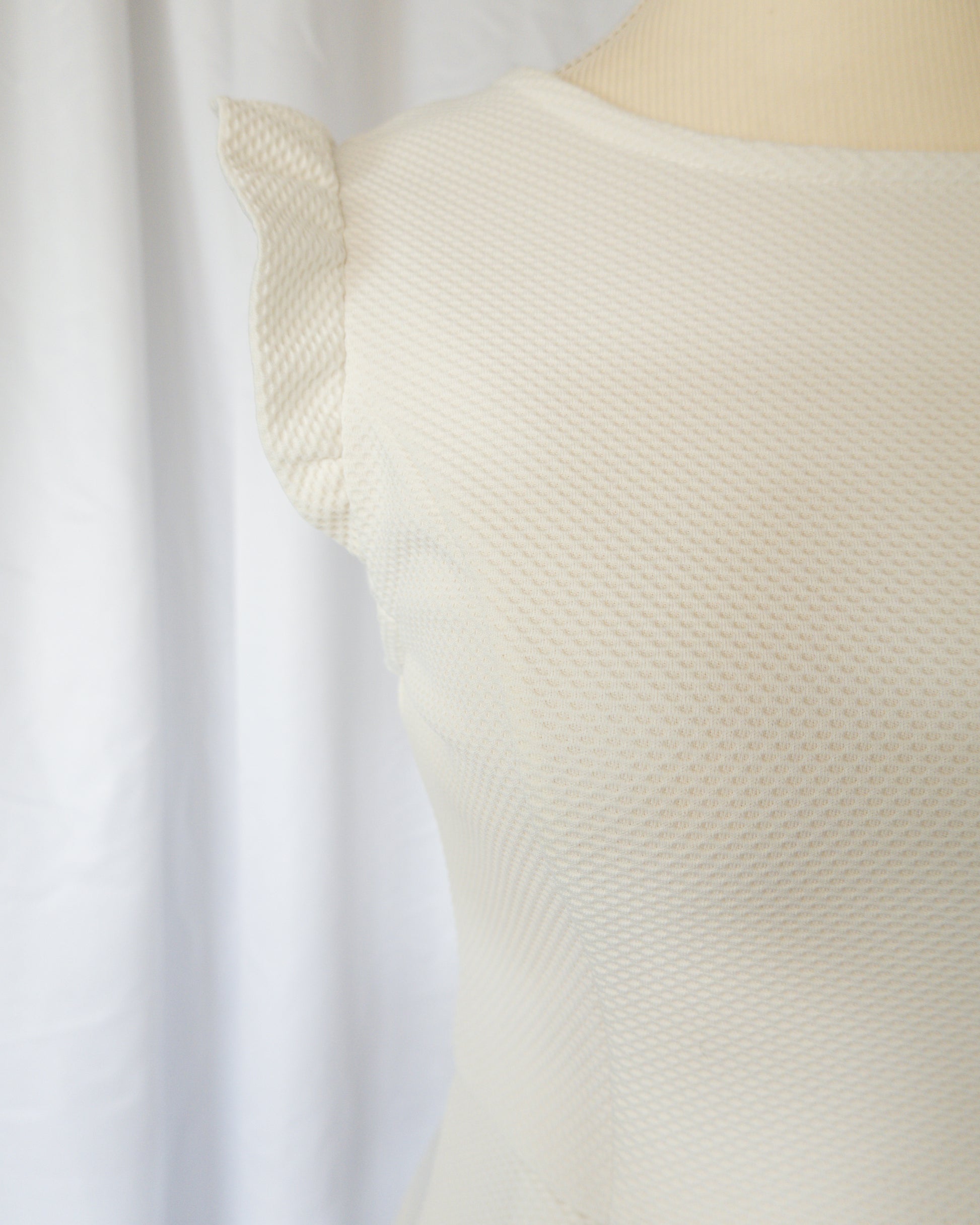 Top Peplum Texturizado Ivory