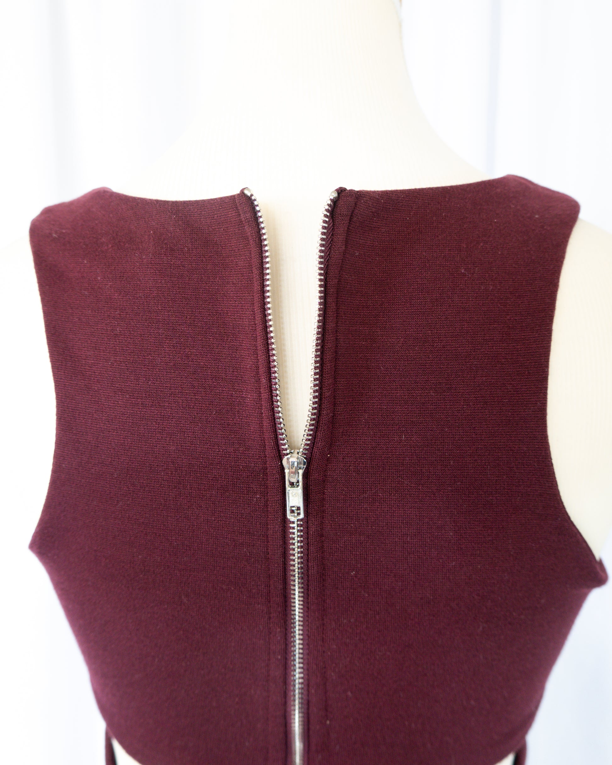 Top Peplum Wine - Charlotte Russe