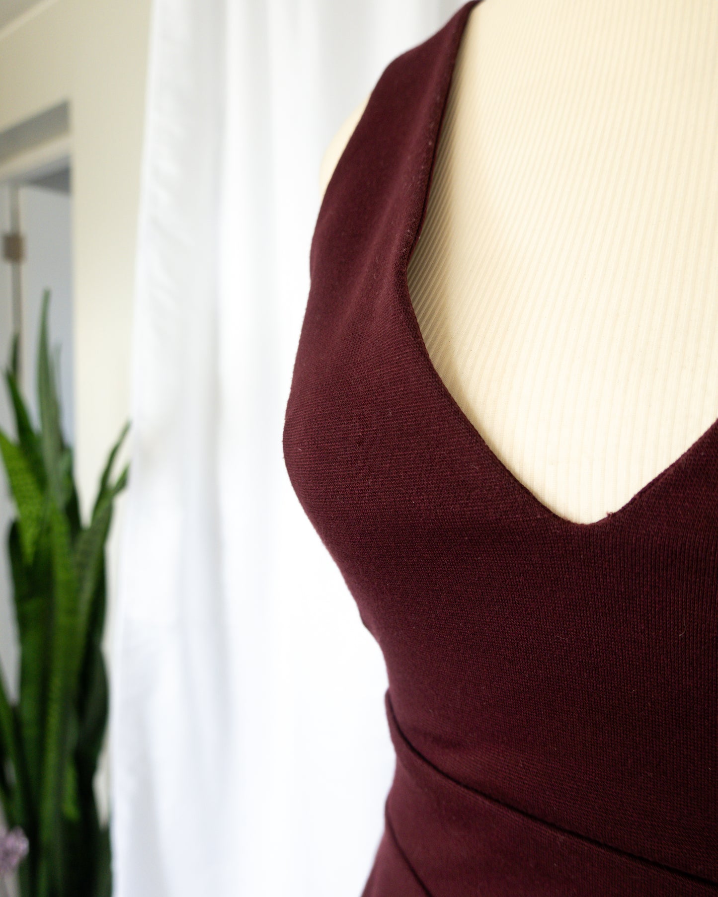 Top Peplum Wine - Charlotte Russe