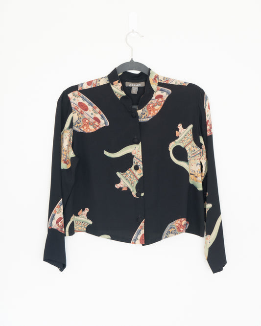 Blusa Seda Manga Larga - Harari