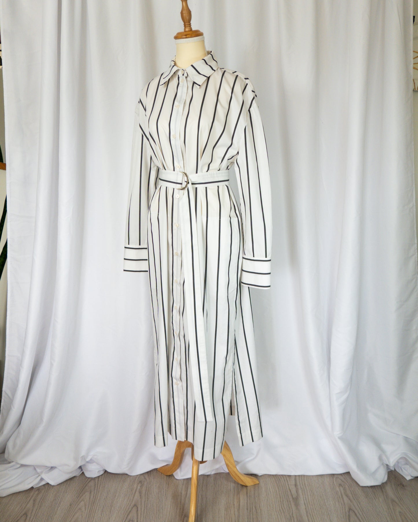 Vestido Camisero Rayado – María Cher