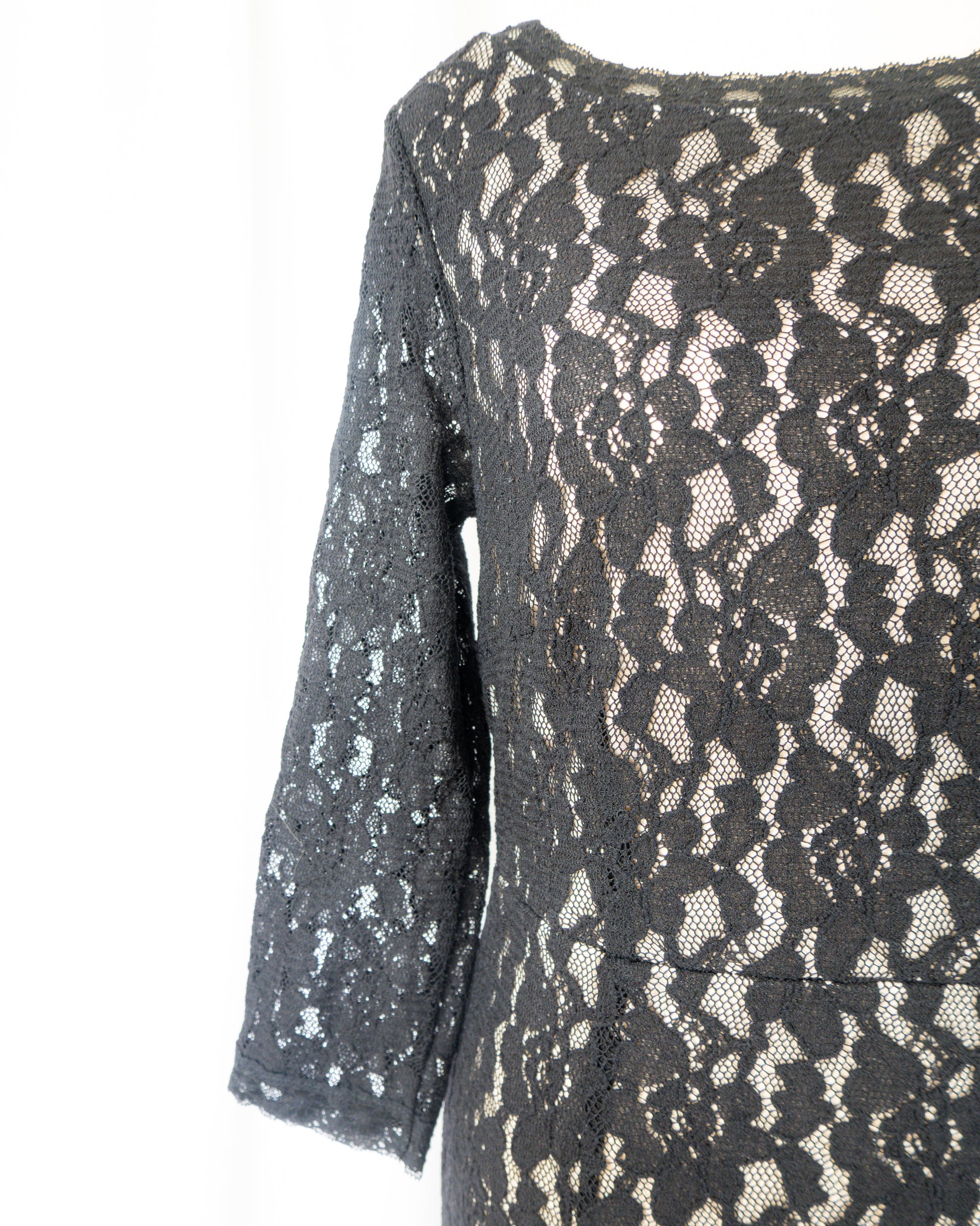 Vestido Largo de Encaje Negro Mermaid