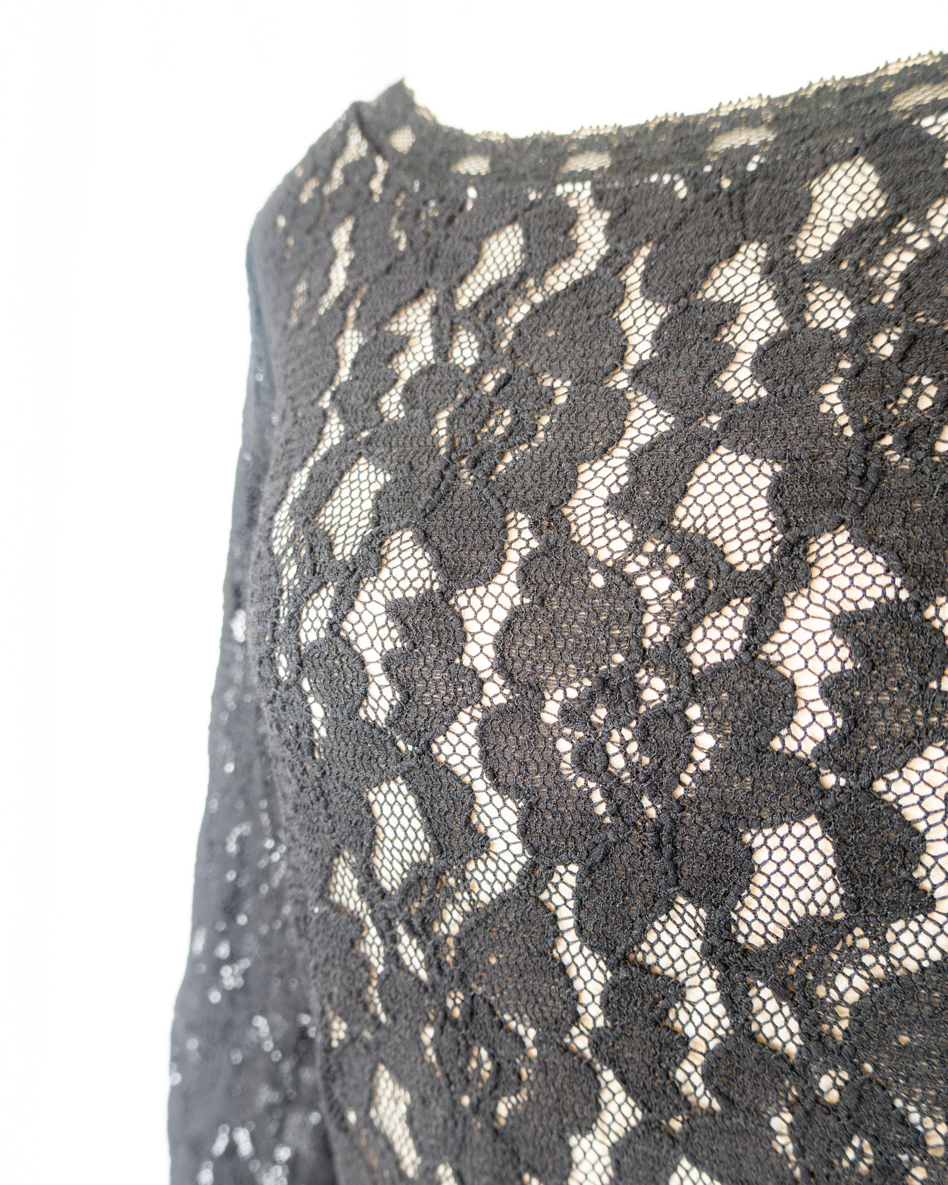 Vestido Largo de Encaje Negro Mermaid