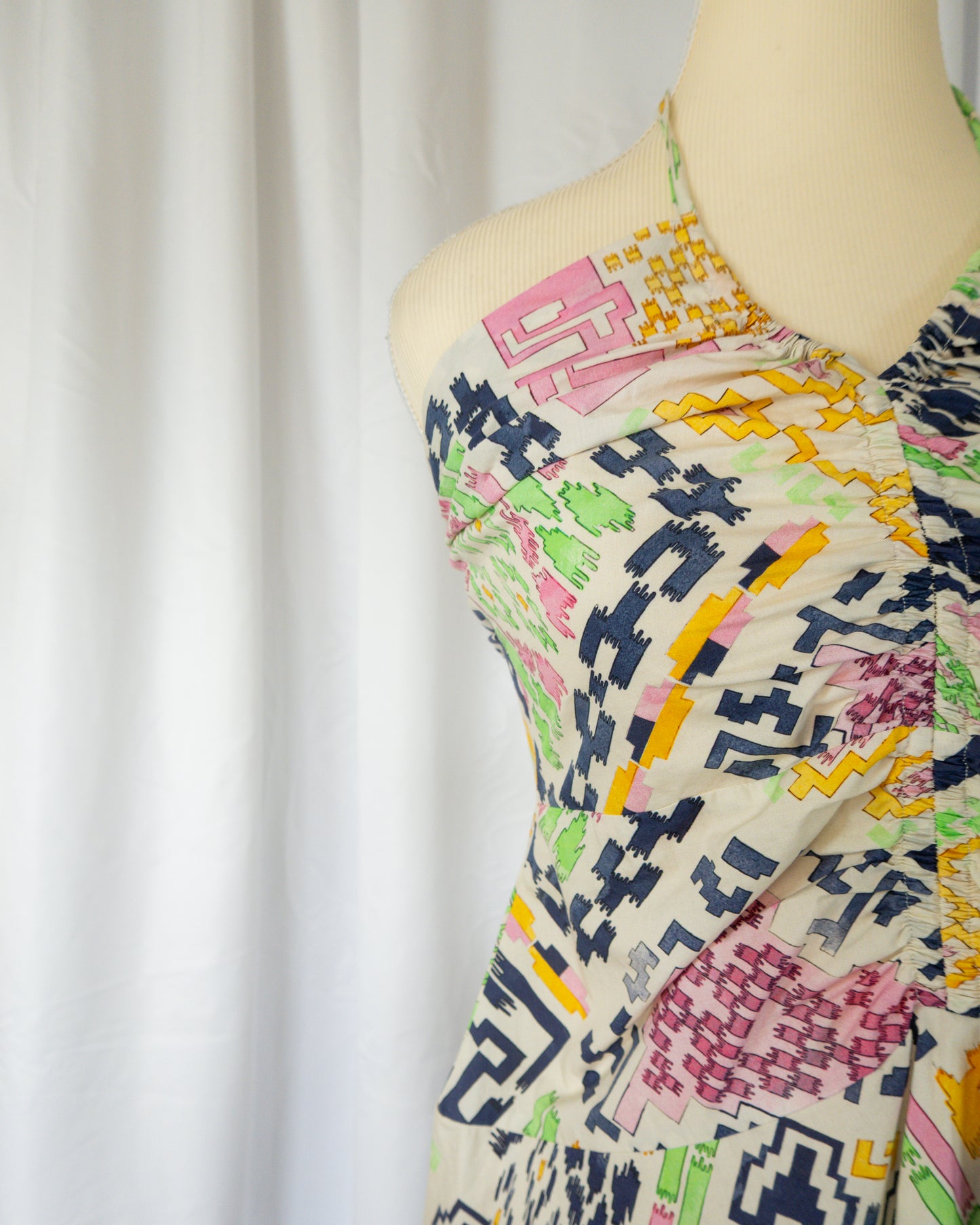 Vestido Halter Estampado - Maria Cher