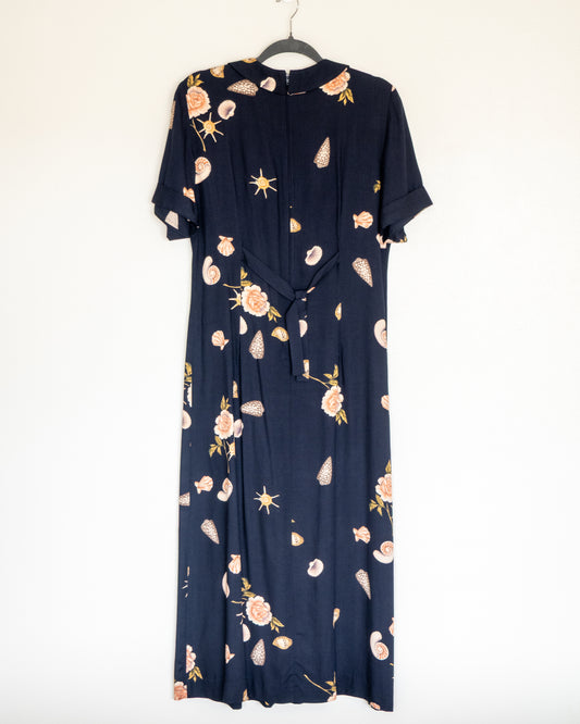 Vestido Midi Floral Navy  - Positive Attitude