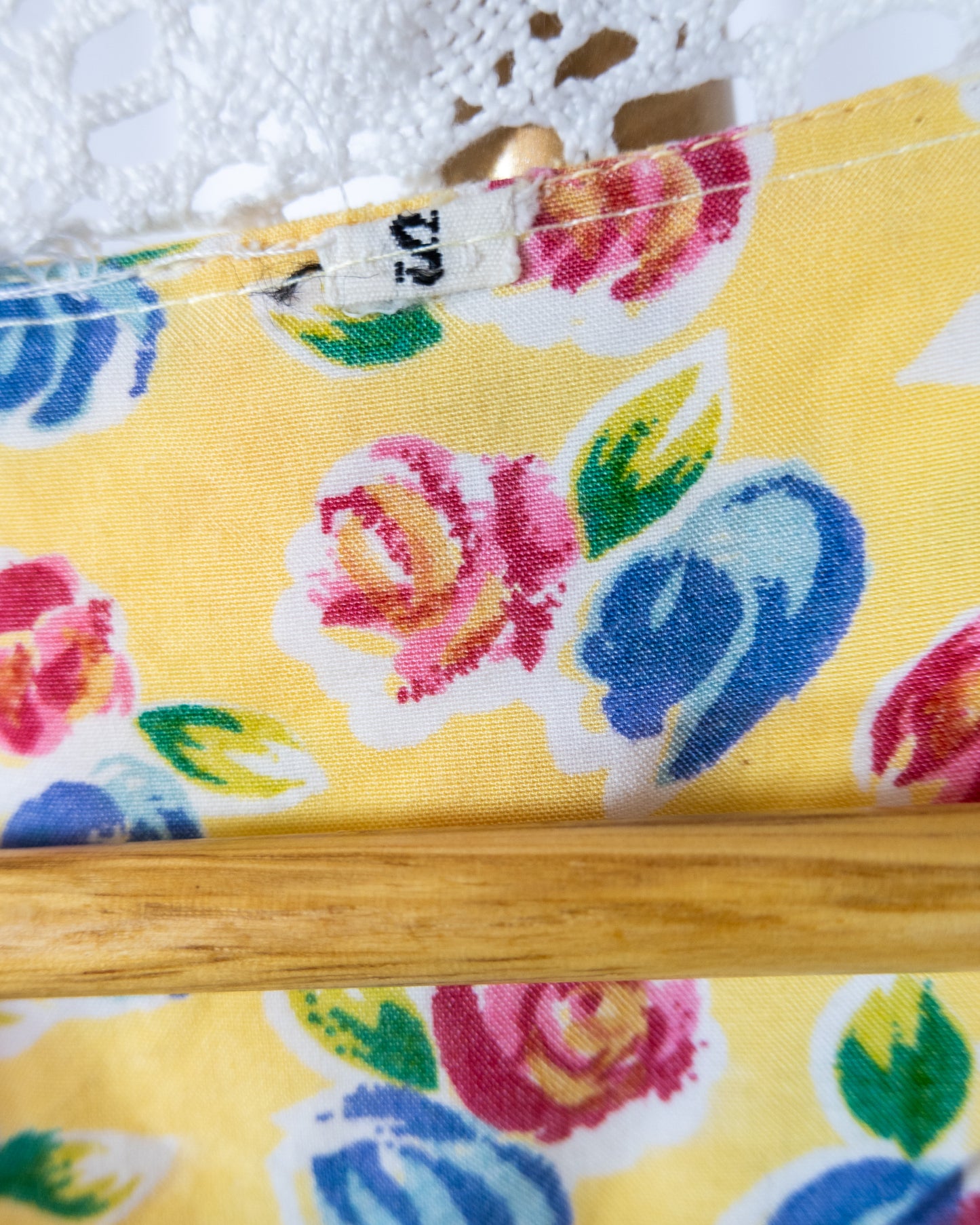 Vestido Floral Amarillo Vintage
