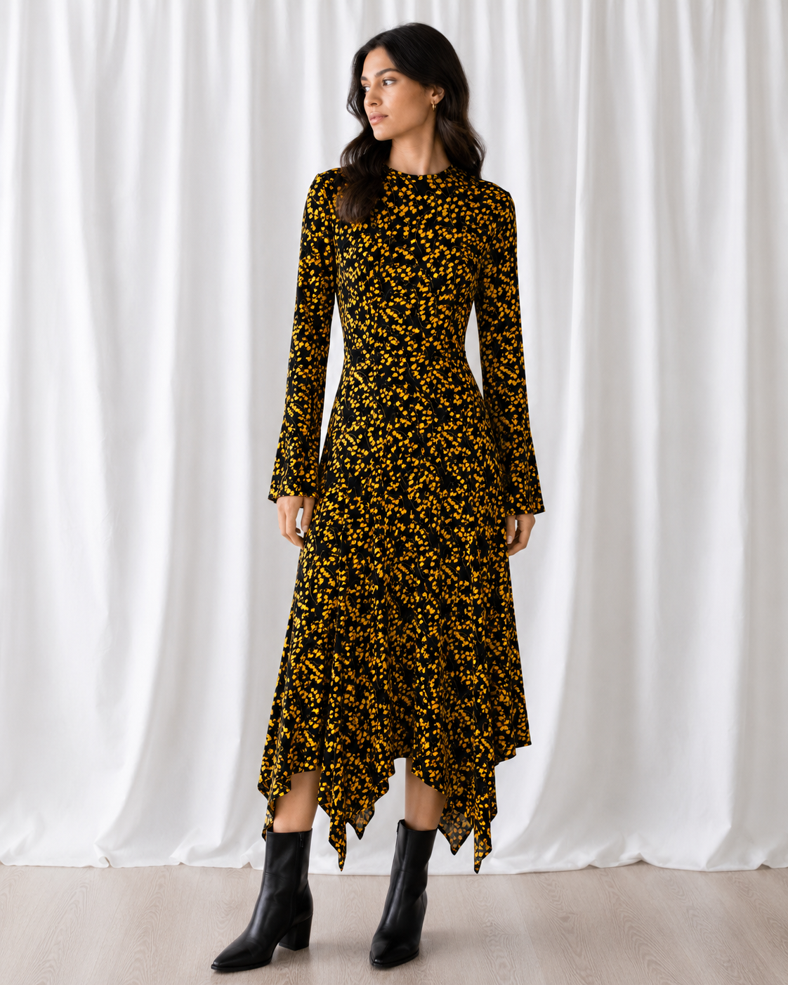 Set Floral Black & Honey - Ganni - La Reversa