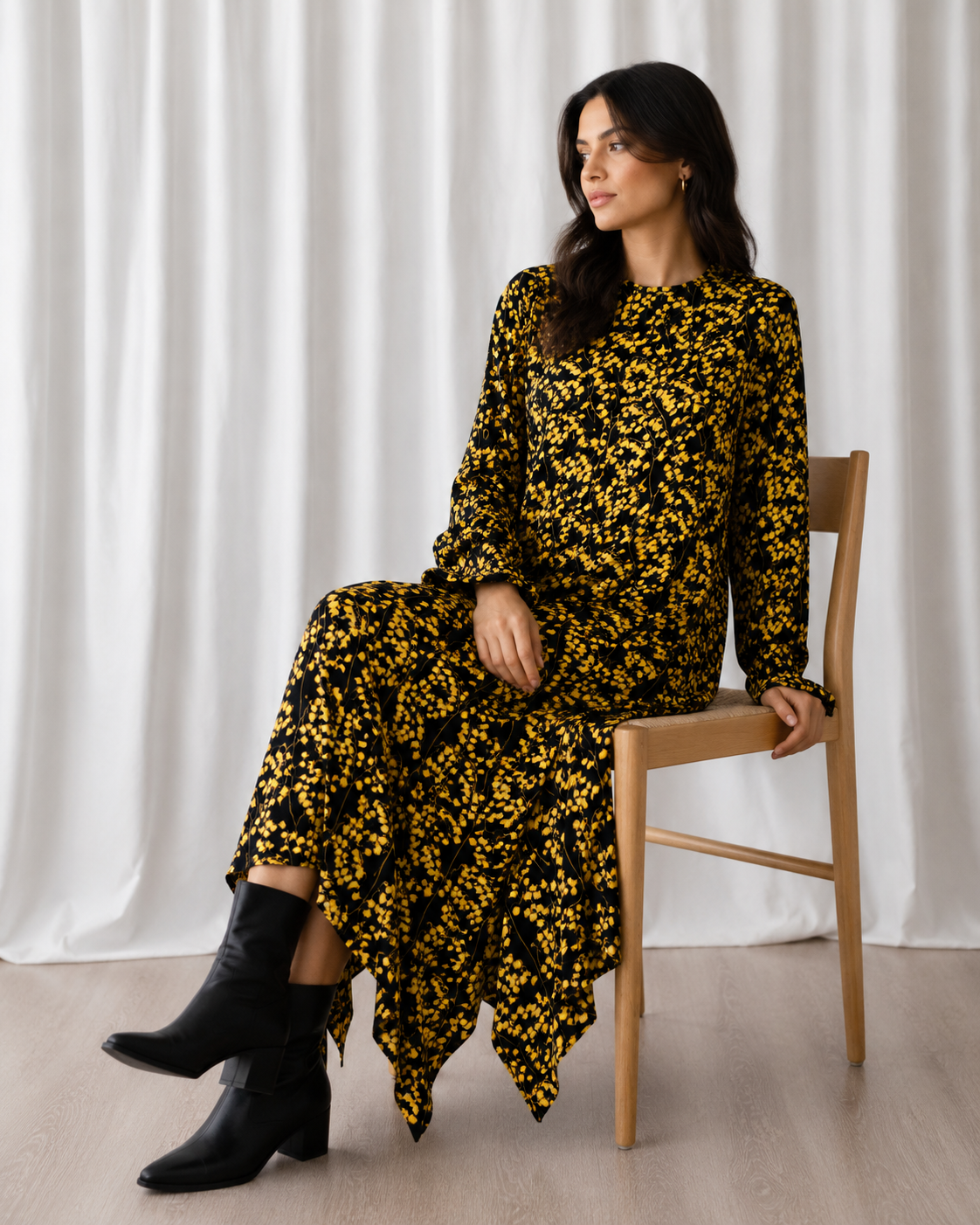 Set Floral Black & Honey - Ganni - La Reversa