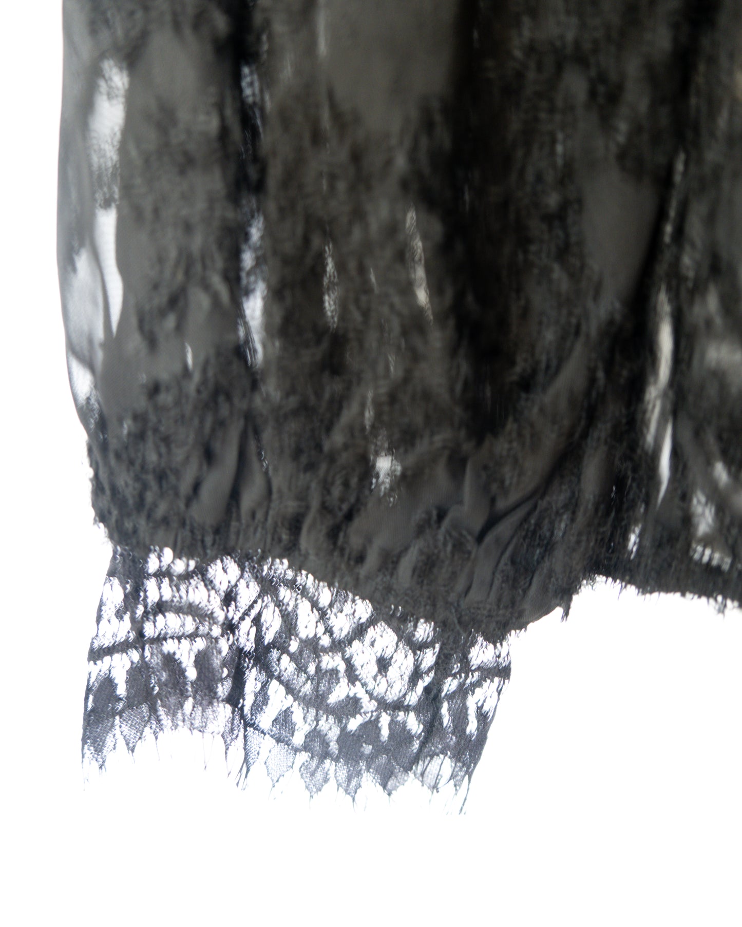 Top Black Sheer Floral Mesh - La Reversa