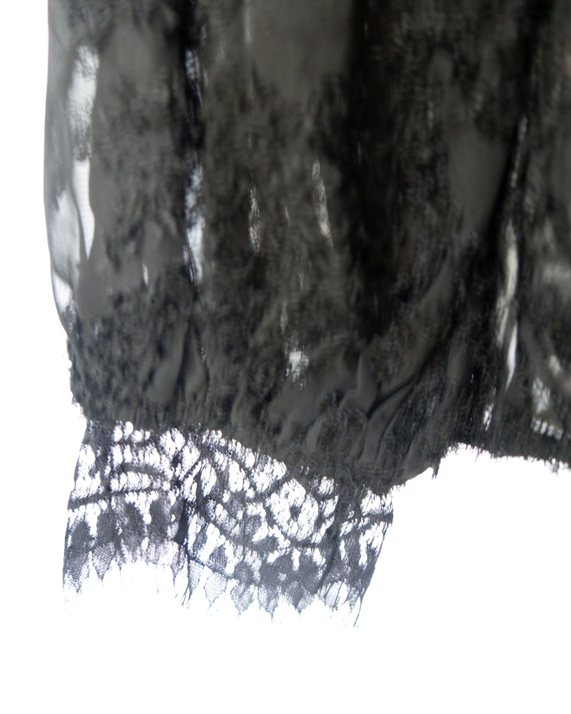Top Black Sheer Floral Mesh - La Reversa