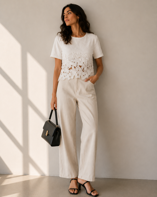 Top Crochet Floral - La Reversa