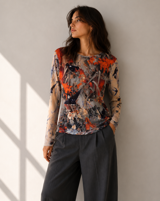 Top Estampado “Swallow” - Jean Paul Gaultier - La Reversa