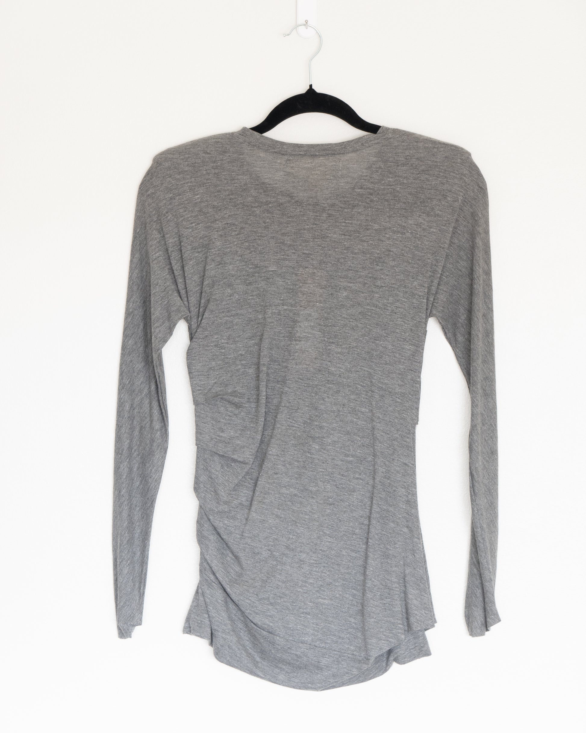 Top Gris Drapeado Nudo Frontal - Paula Cahen D’Anvers - La Reversa