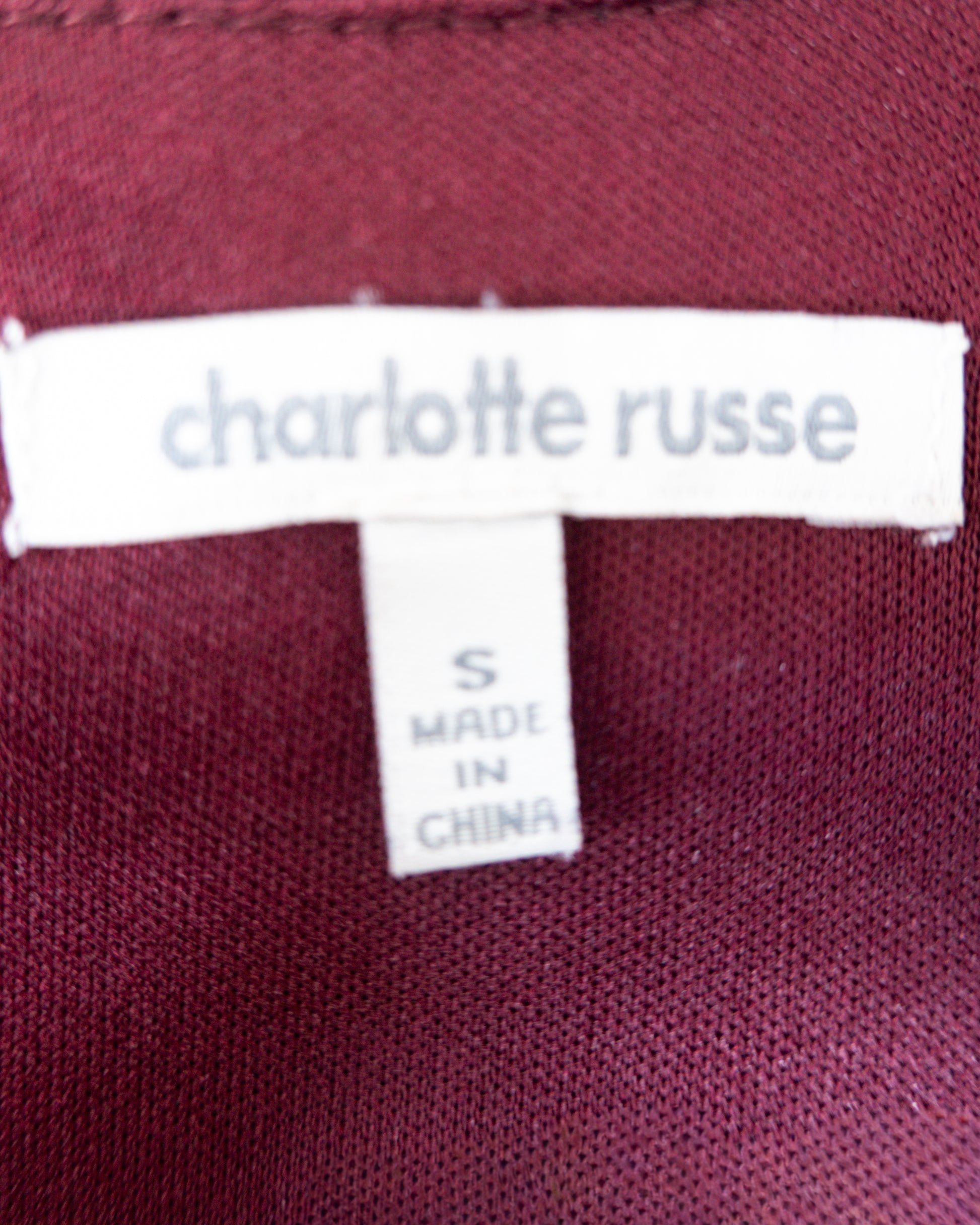 Top Peplum Wine - Charlotte Russe - La Reversa