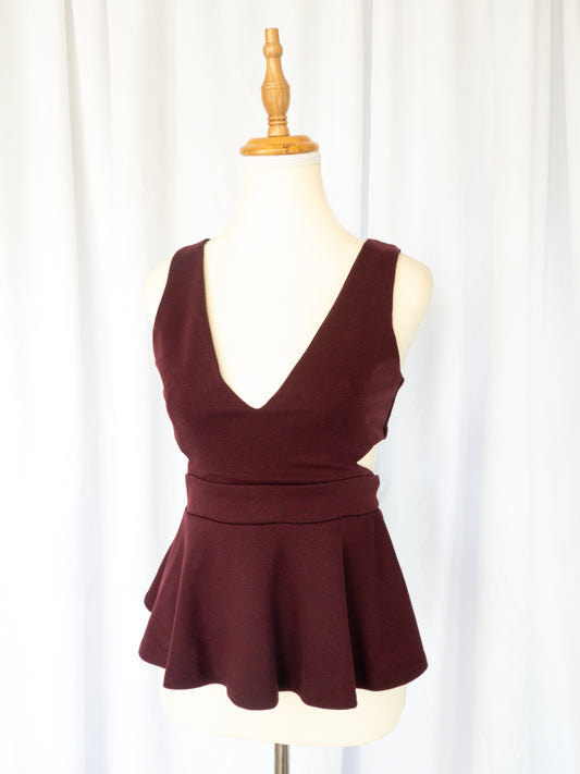 Top Peplum Wine - Charlotte Russe - La Reversa
