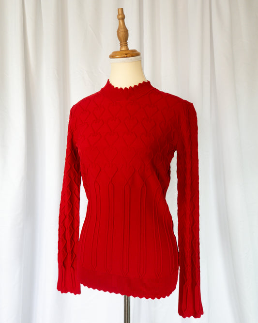 Top Tejido Rojo Textura - Love Moschino - La Reversa