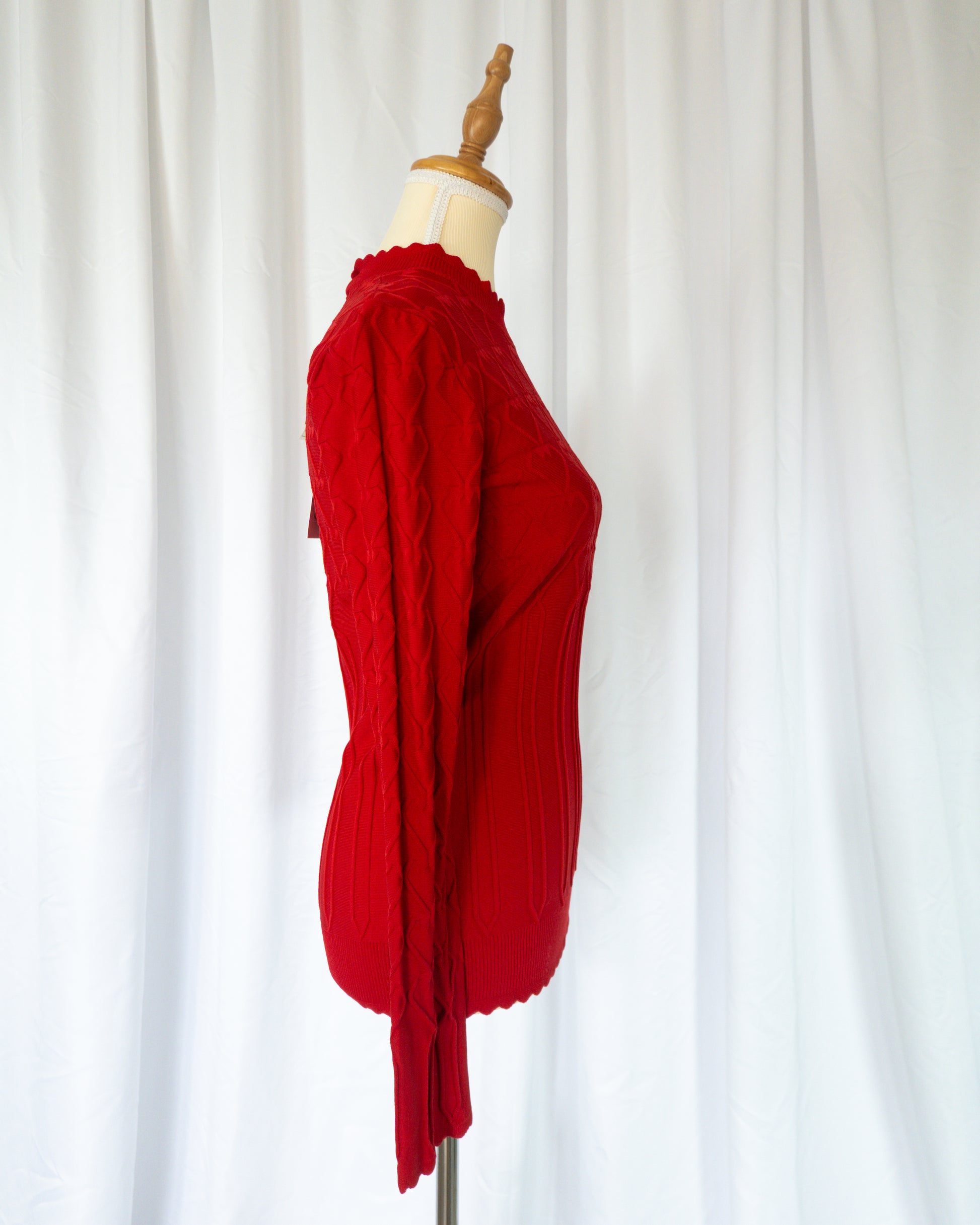 Top Tejido Rojo Textura - Love Moschino - La Reversa