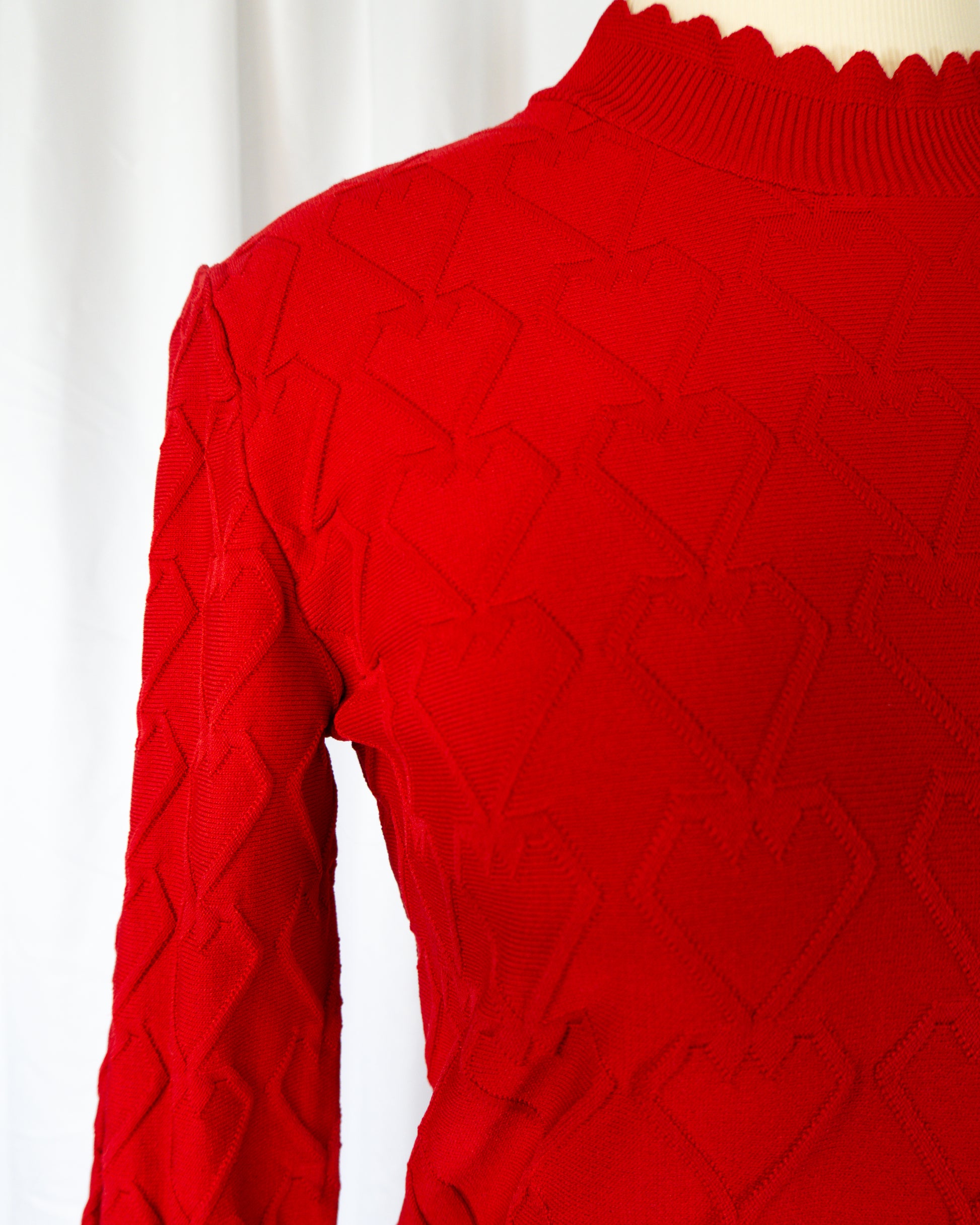 Top Tejido Rojo Textura - Love Moschino - La Reversa