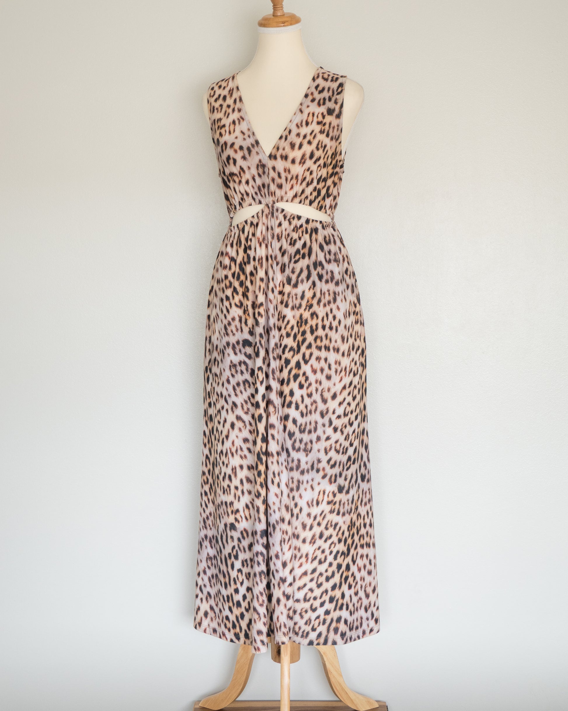 Vestido Animal Print Cut-Out - Malva - La Reversa