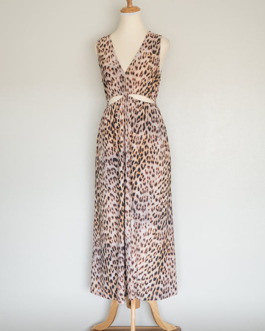 Vestido Animal Print Cut-Out - Malva - La Reversa