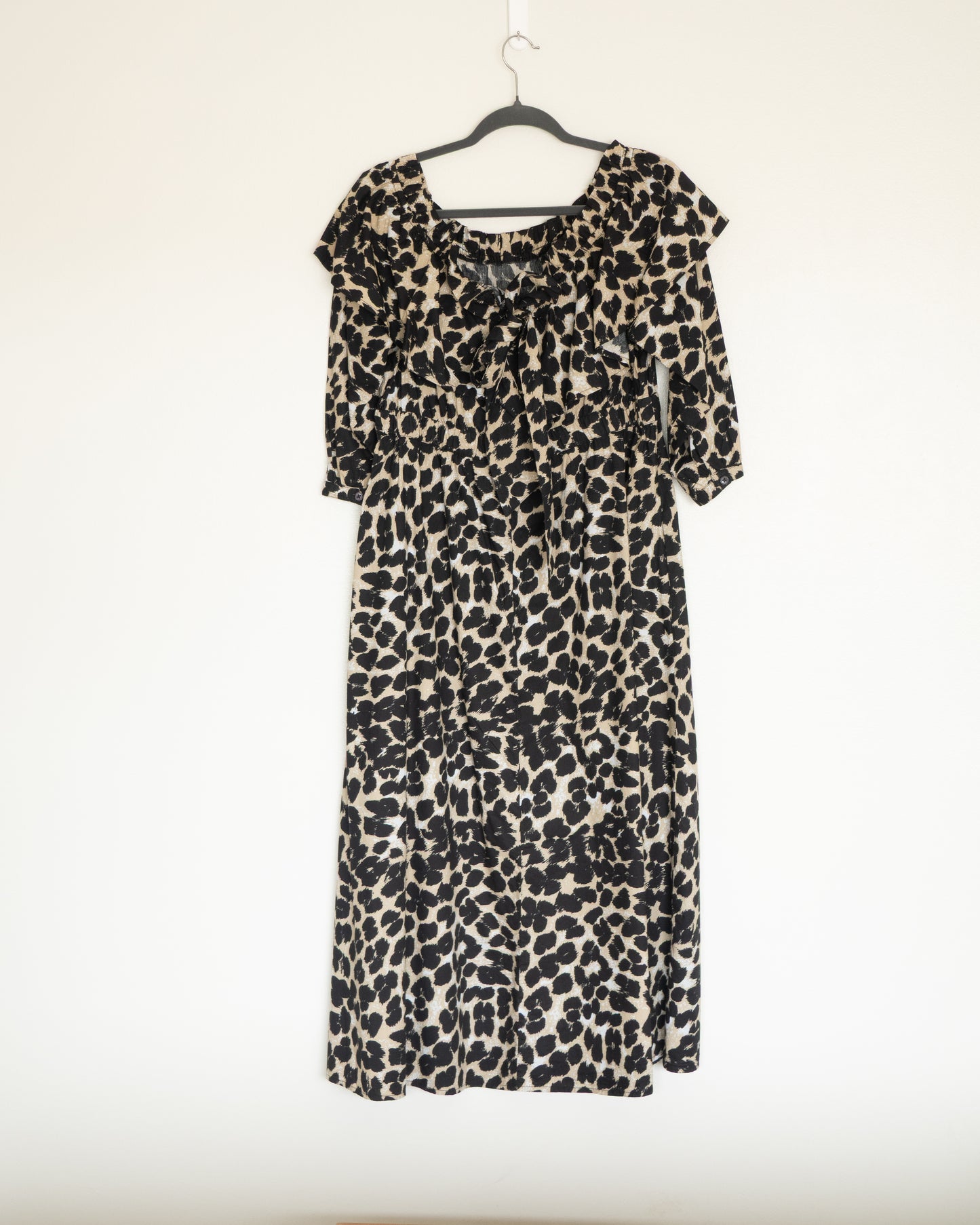 Vestido Animal Print Off Shoulder - Whistles - La Reversa