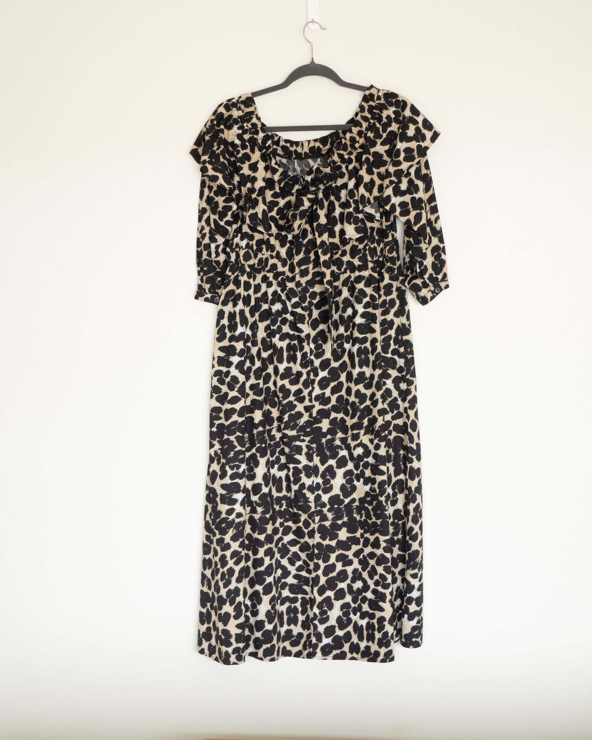 Vestido Animal Print Off Shoulder - Whistles - La Reversa